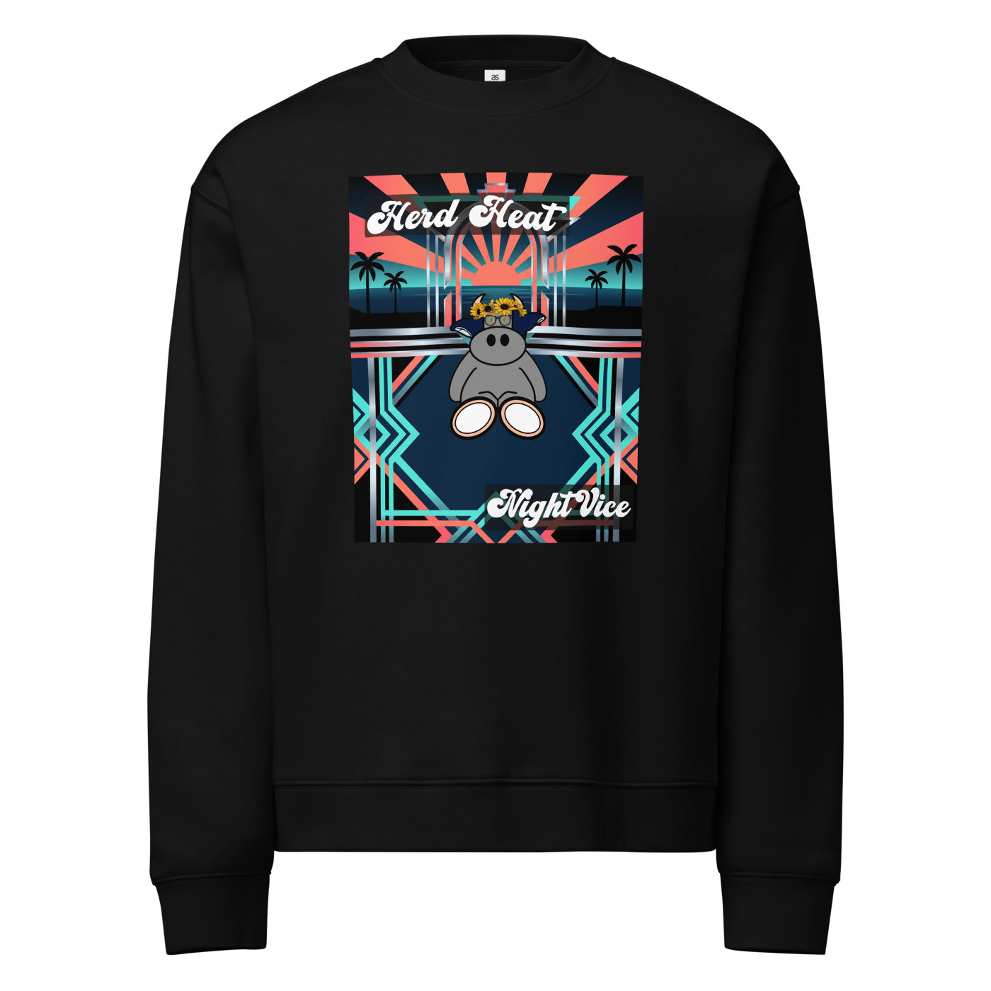 Pocket Cows Unisex Relax Crew Neck Sweatshirt — Design 281