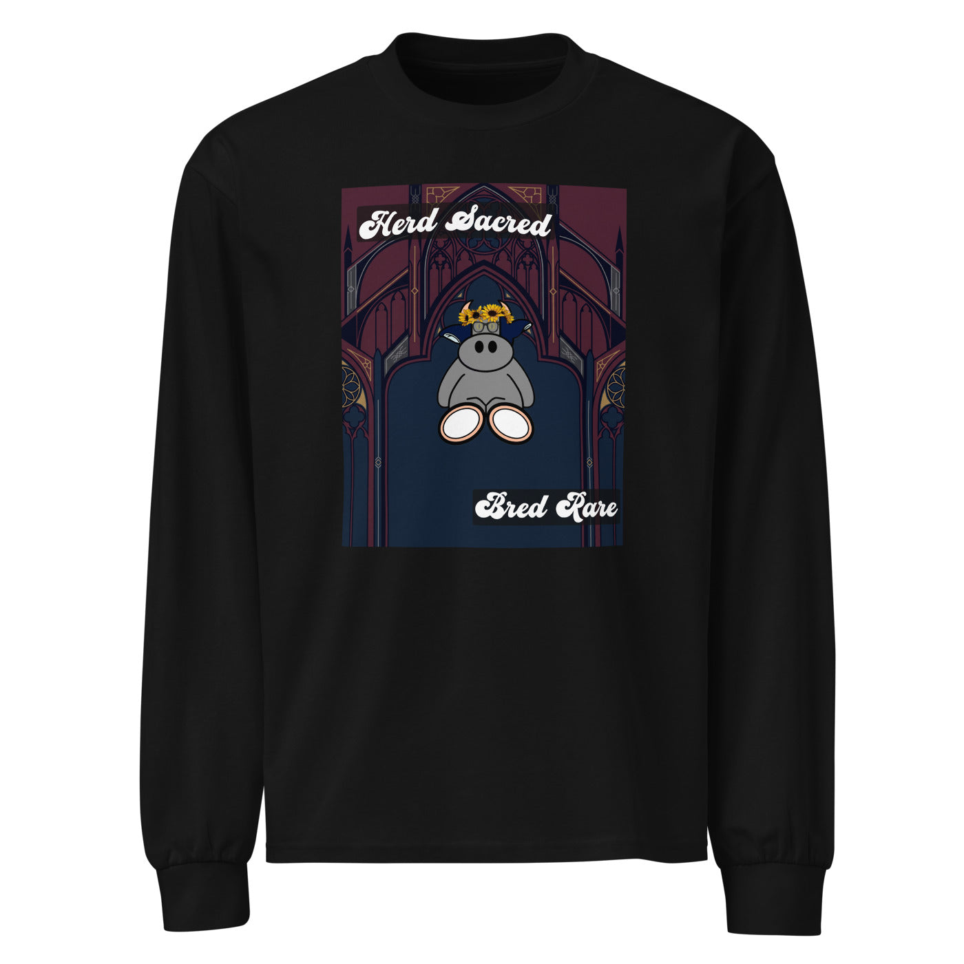 Pocket Cows Unisex Heavyweight Long Sleeve Shirt — Design 271