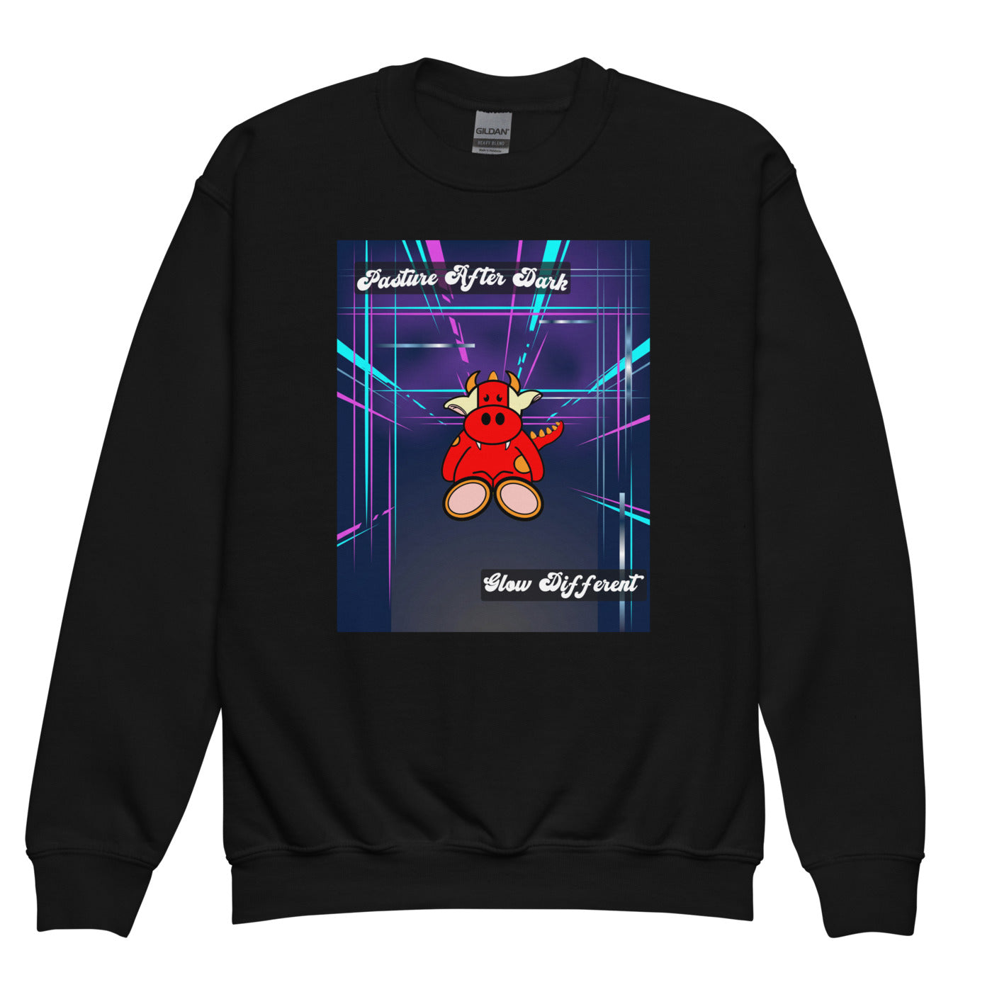 Pocket Cows Youth Crew Neck Sweatshirt — Design 273