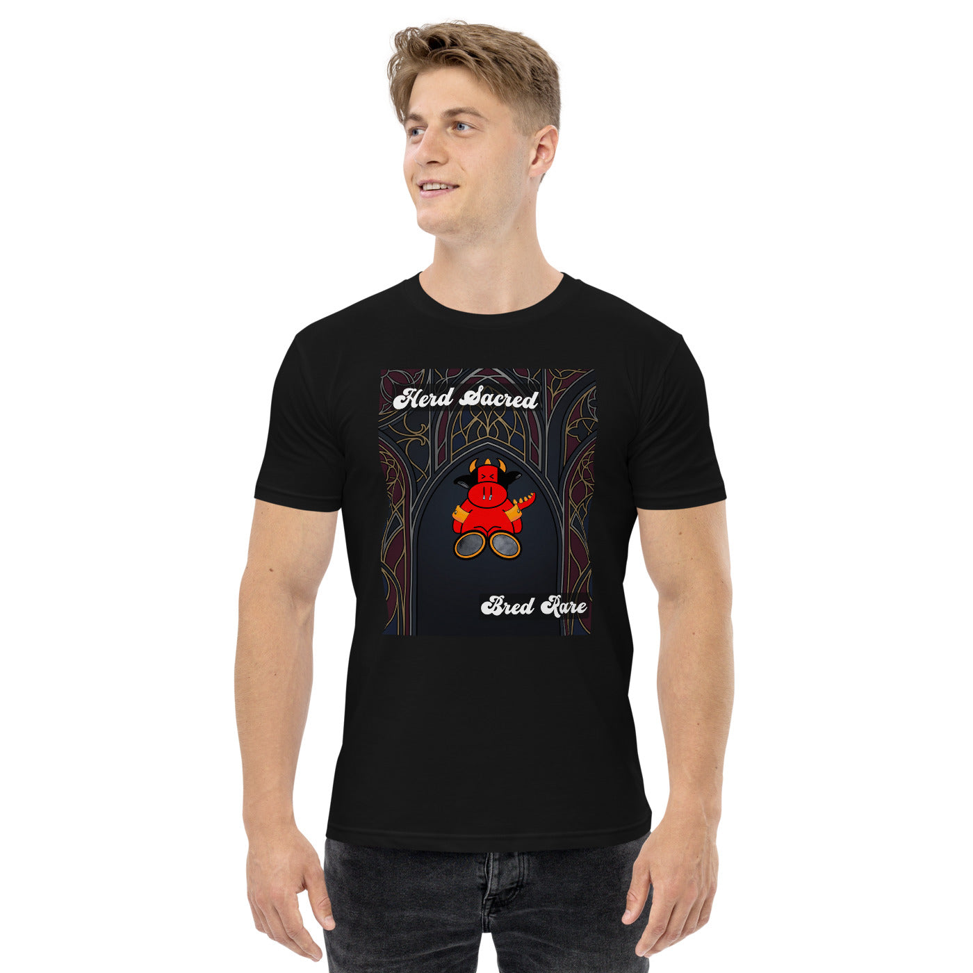 Pocket Cows Men's Staple T-Shirt — Design 267