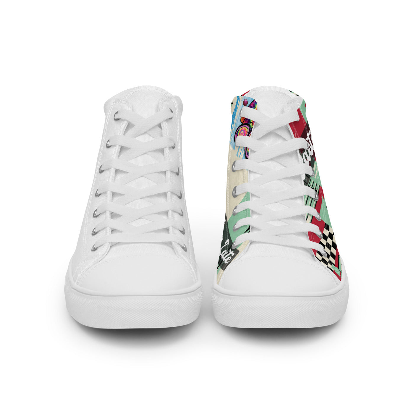 Pocket Cows Men's High Top Canvas Shoes — Always Fresh — Design 715