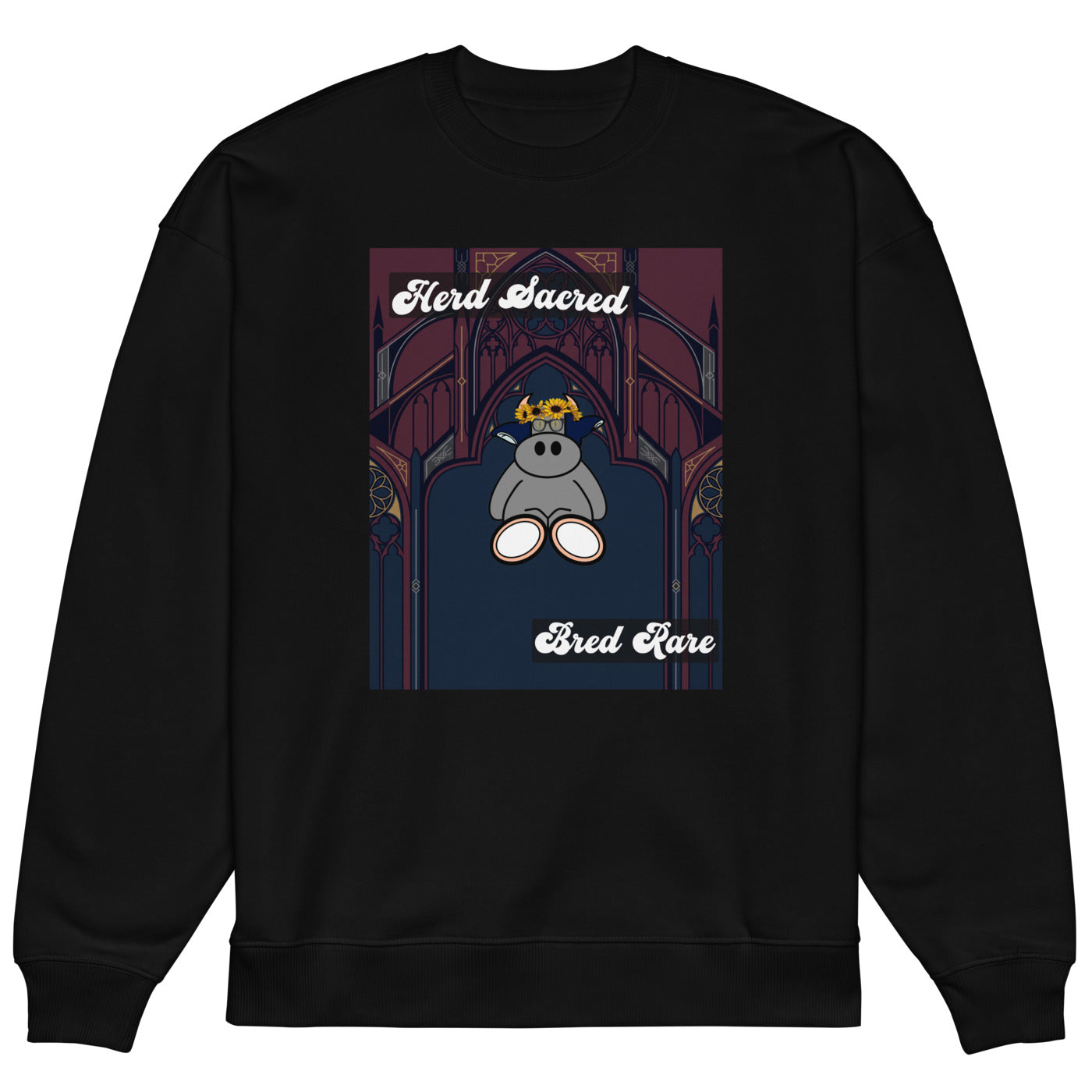 Pocket Cows Unisex Organic Oversized Raddler 2.0 Sweatshirt — Design 271