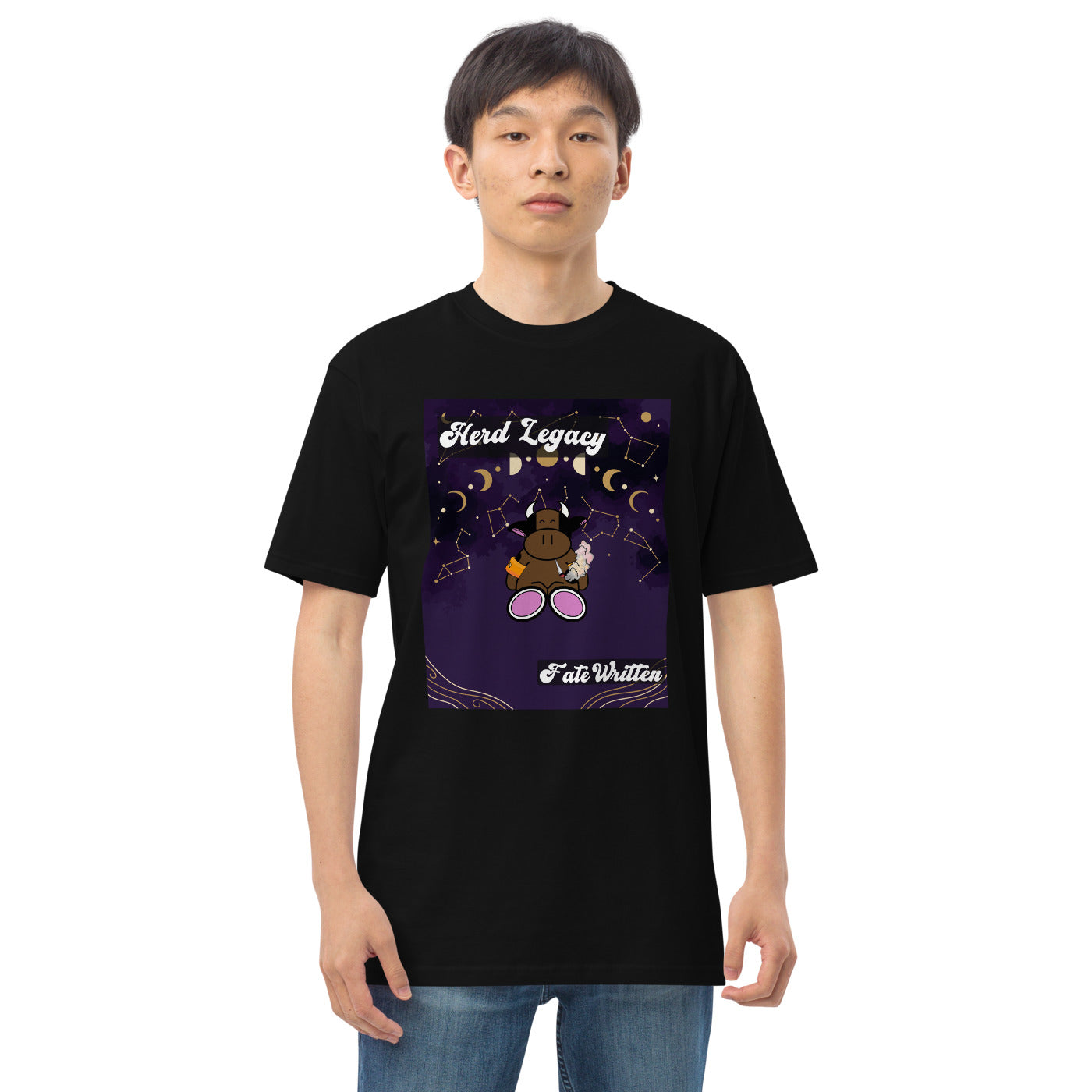 Pocket Cows Heavyweight Tee — Written In The Herd — Design 767