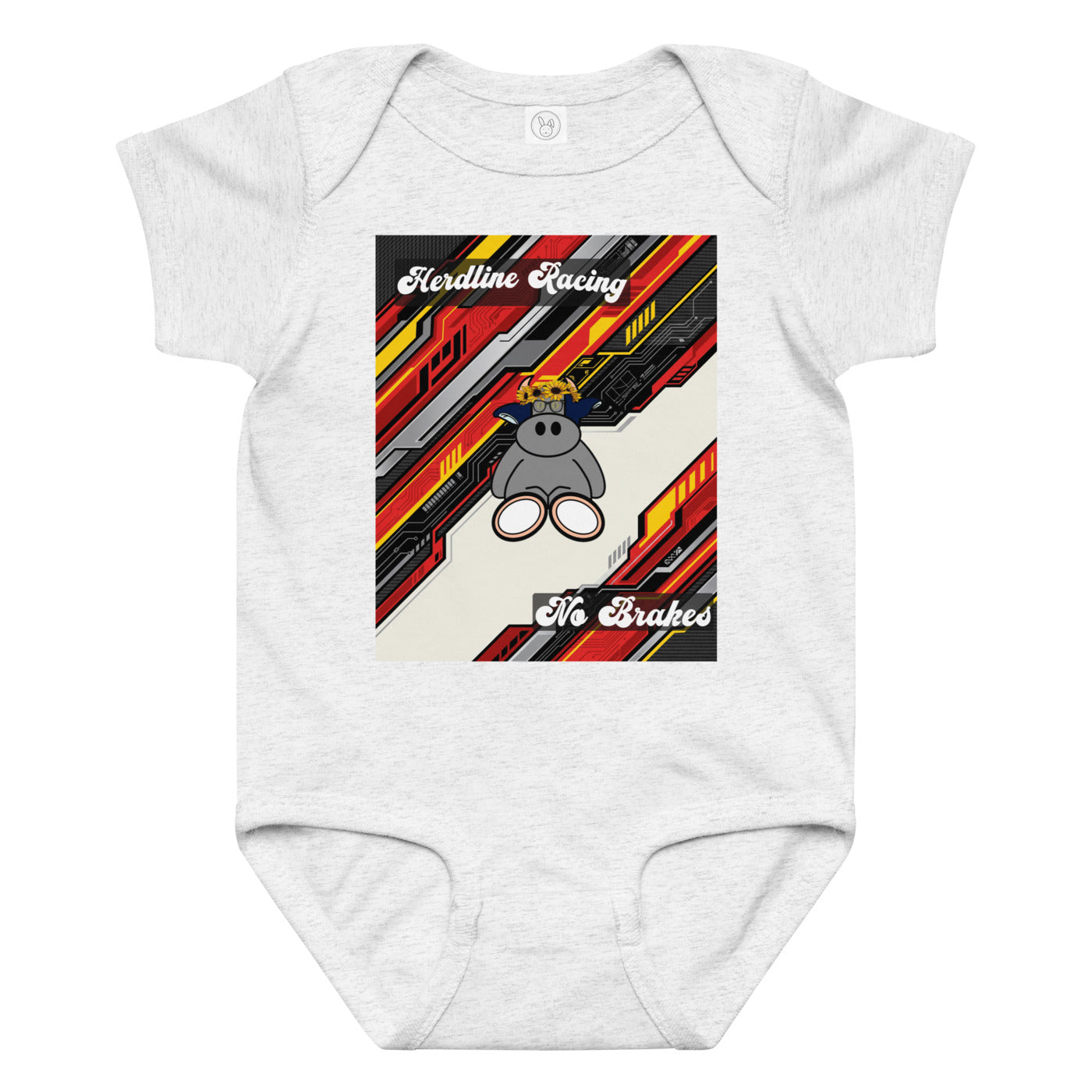 Pocket Cows Baby Jersey Bodysuit — Design 263