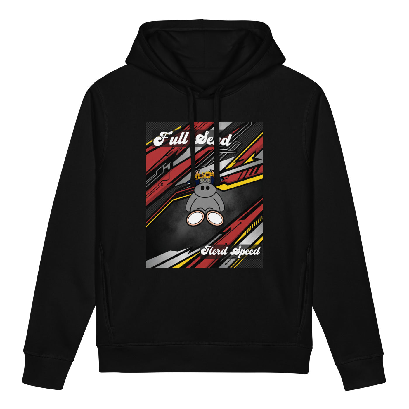 Pocket Cows Unisex Organic Side Pocket Sounder Hoodie — Design 265