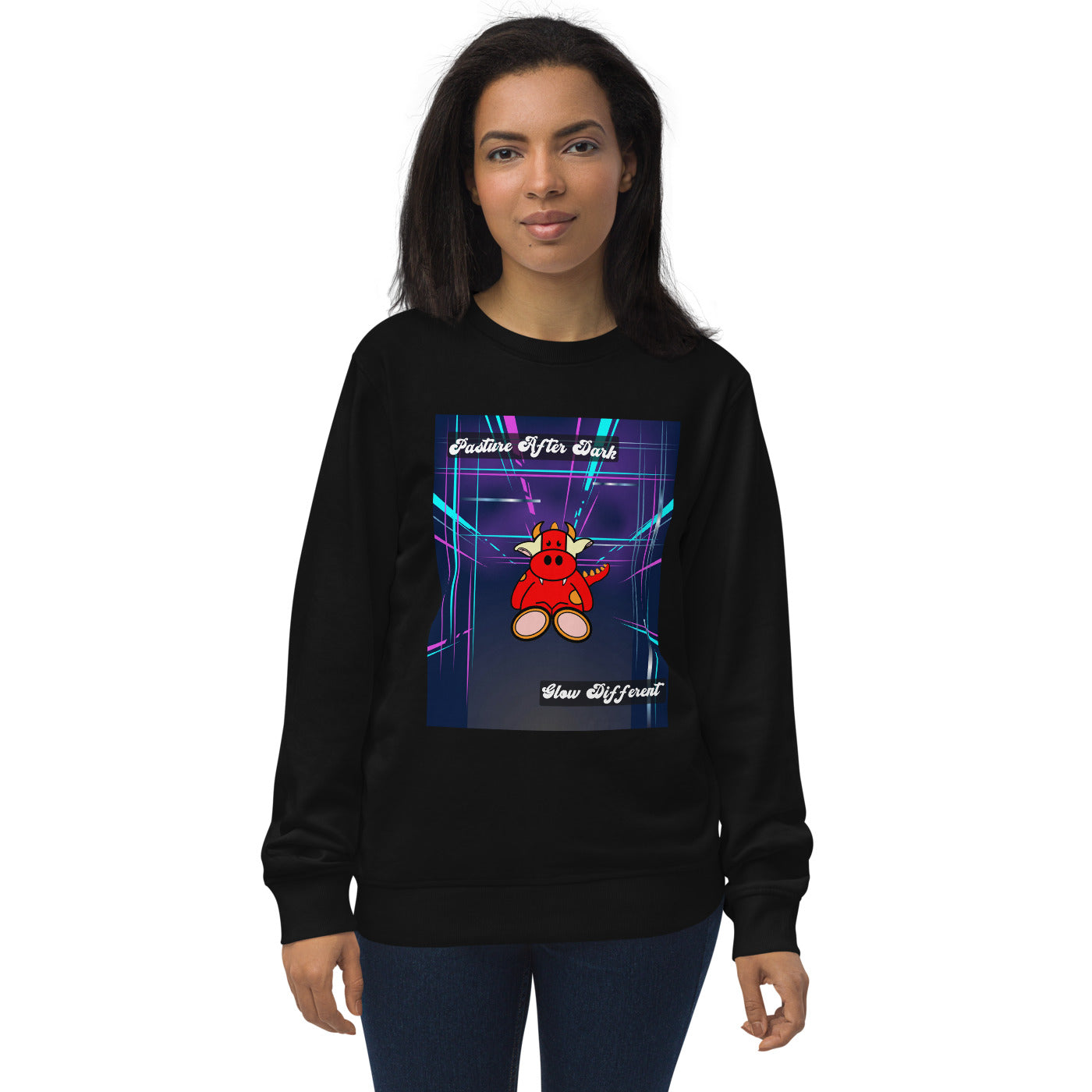 Pocket Cows Unisex Organic Sweatshirt — Design 273