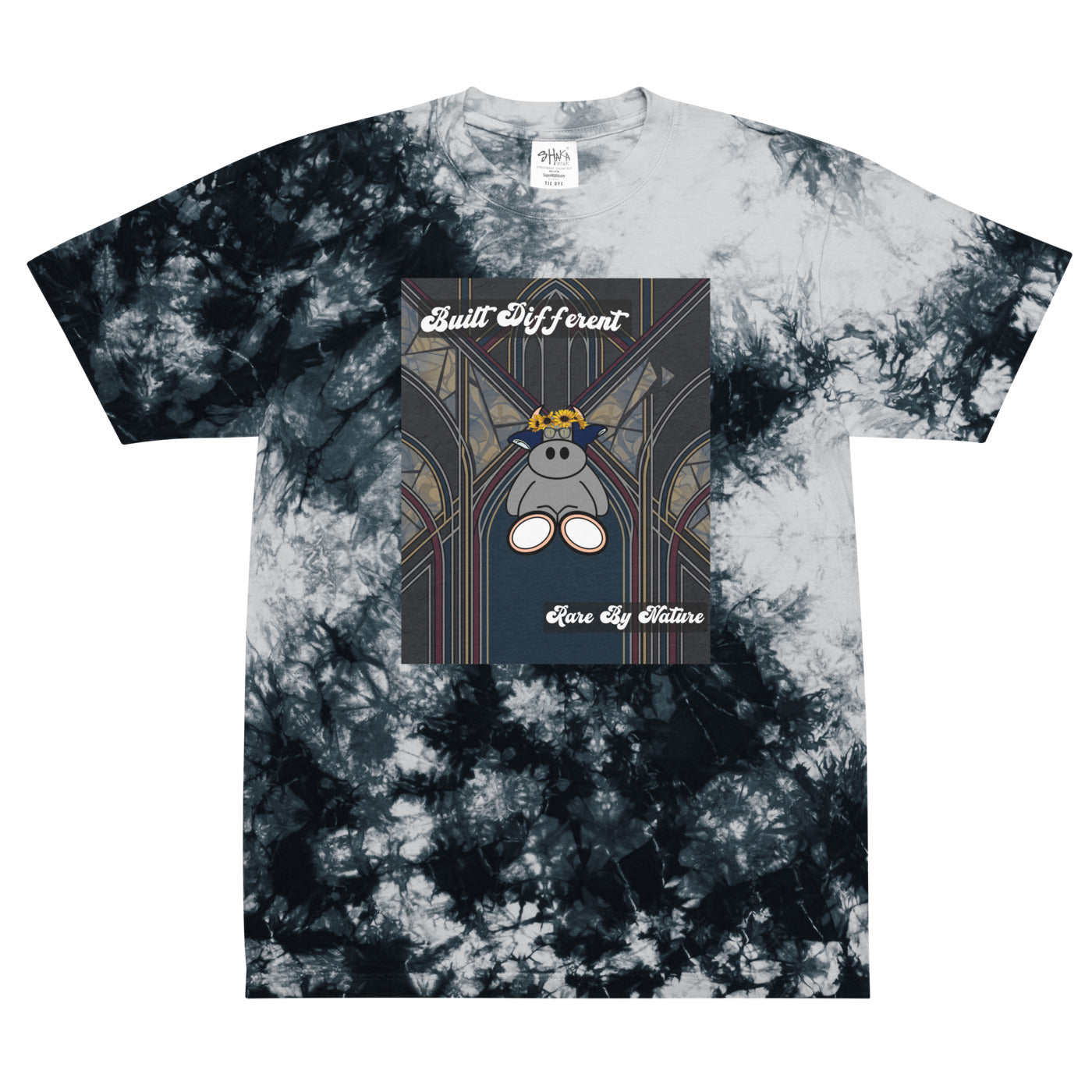 Pocket Cows Unisex Oversized Tie-Dye T-Shirt — Design 269