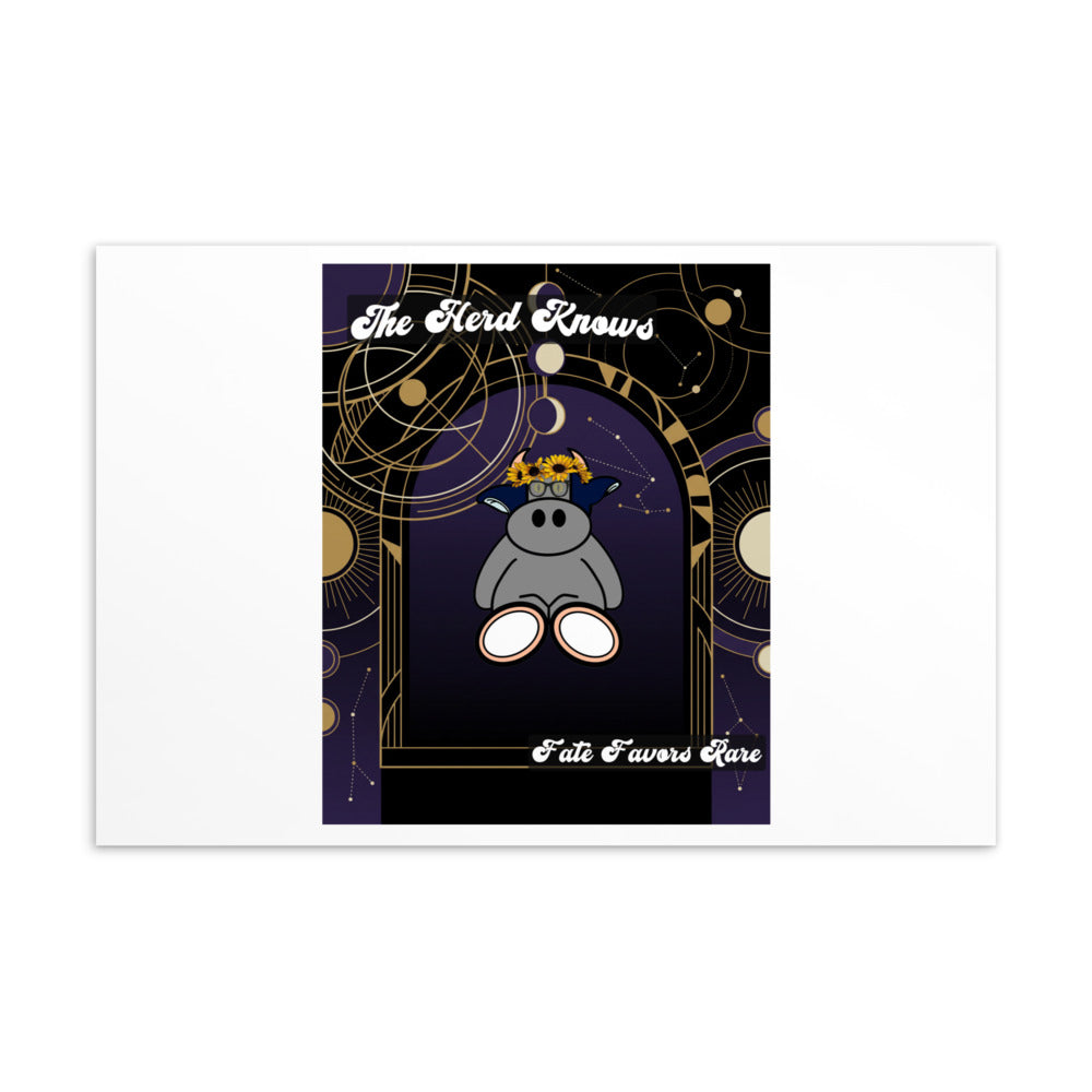 Pocket Cows Standard Postcard — Written In The Herd — Design 323