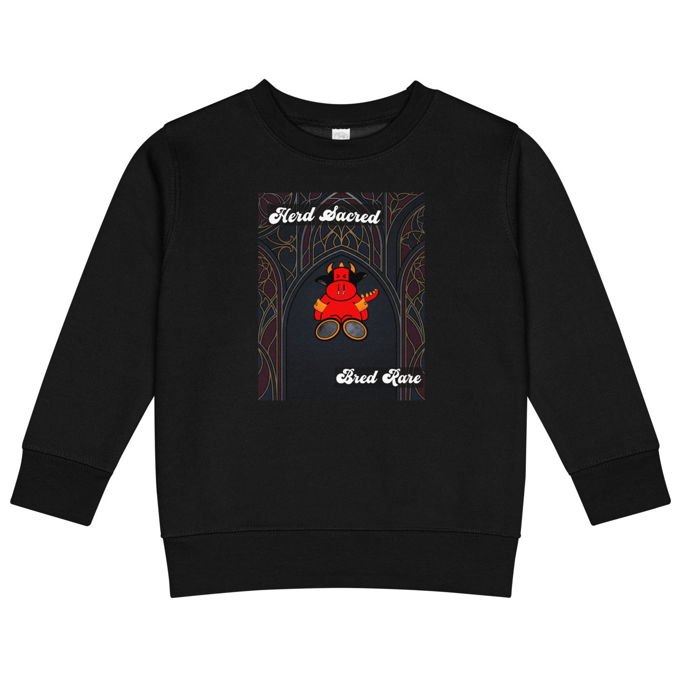 Pocket Cows Kids Crew Neck Sweatshirt — Design 267
