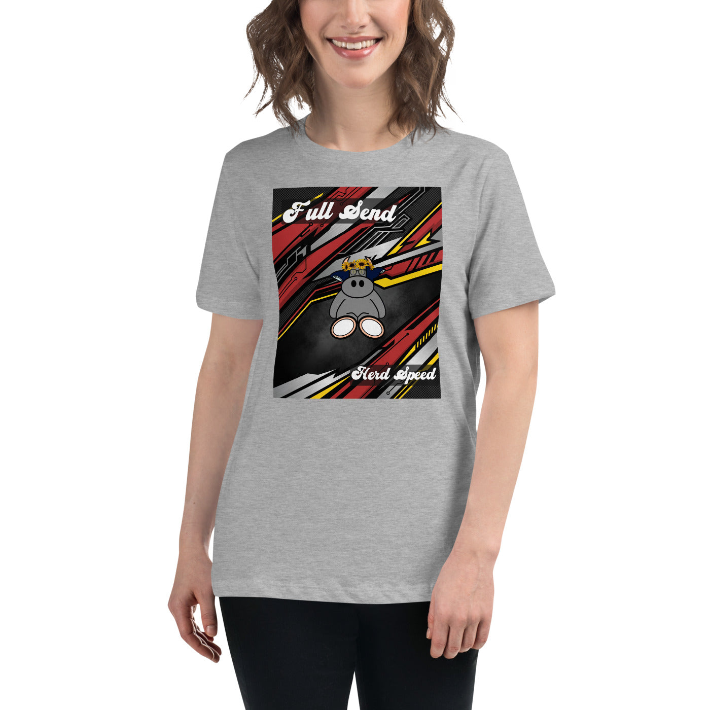Pocket Cows Women's Relaxed T-Shirt — Design 265