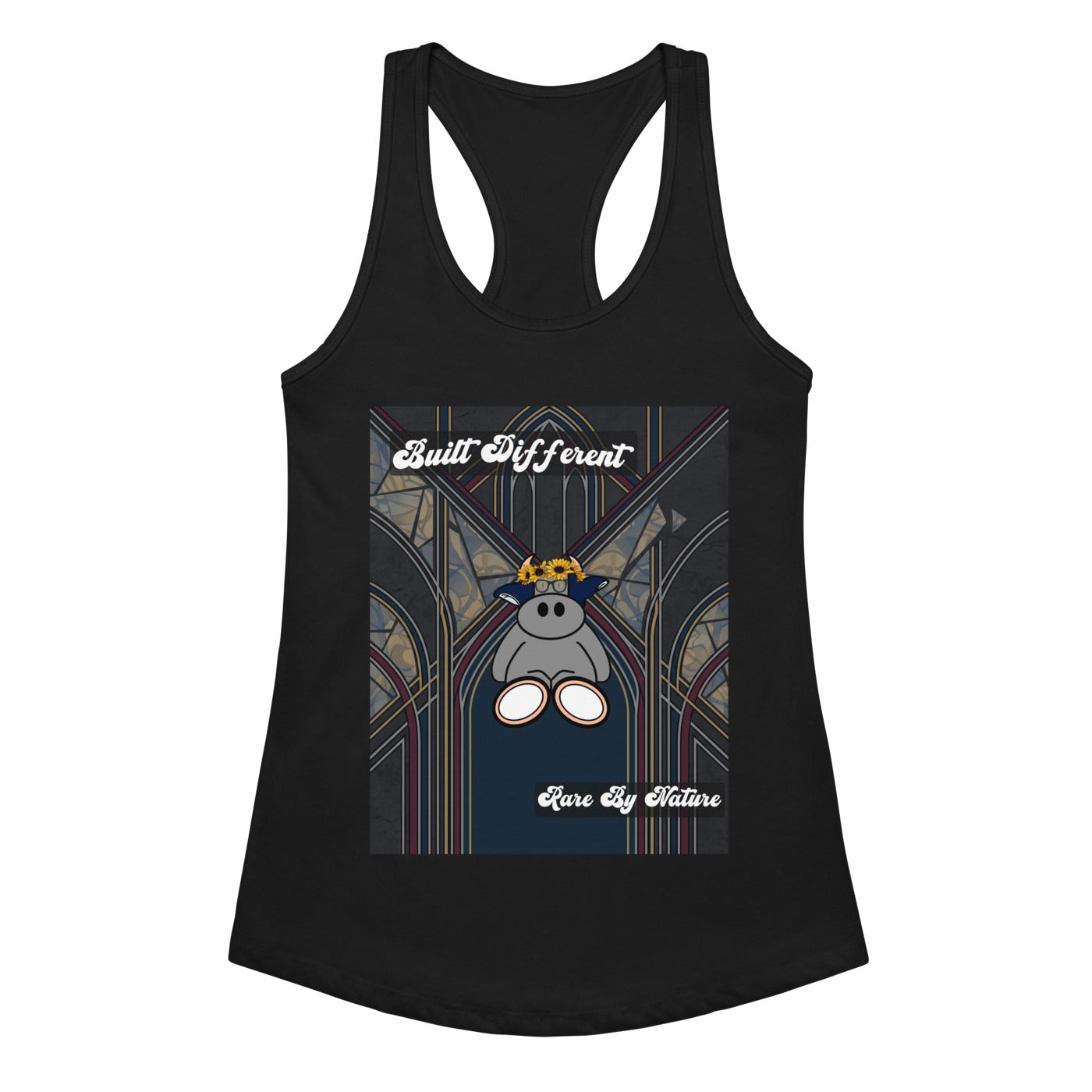 Pocket Cows Women's Ideal Racerback Tank Top — Design 269