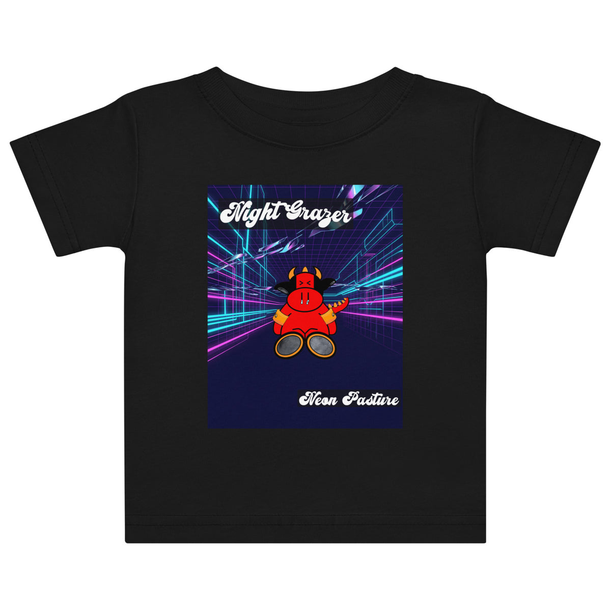 Pocket Cows Baby Jersey T-Shirt — Design 250