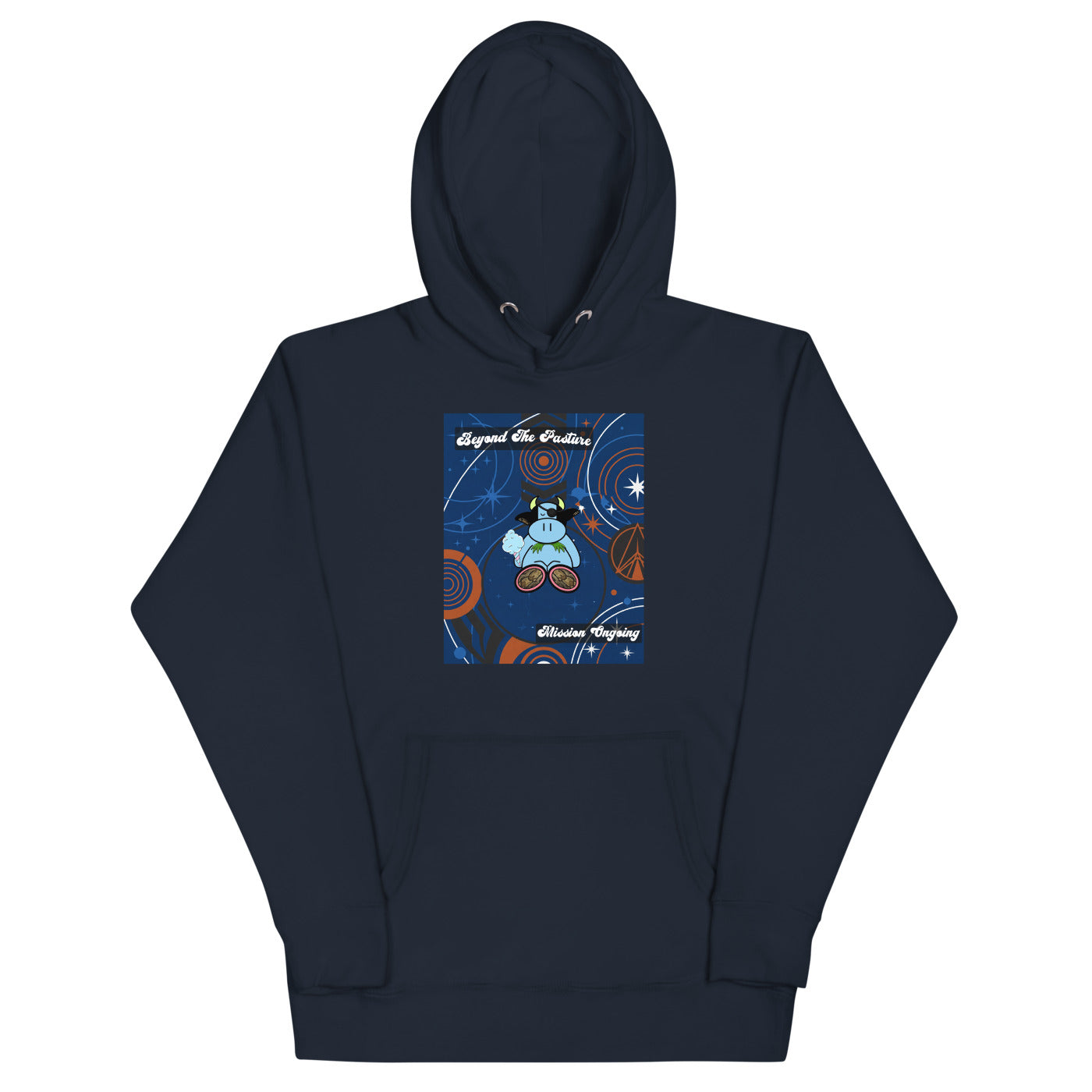 Pocket Cows Hoodie — Orbit The Herd — Design 83