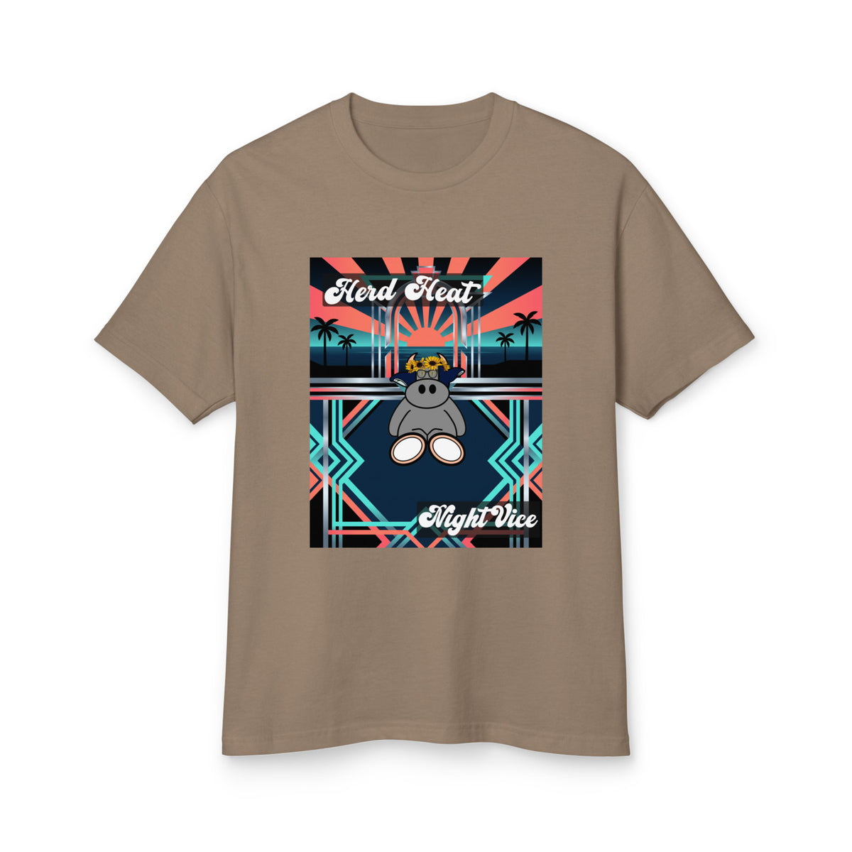 Pocket Cows Unisex Garment-Dyed Heavyweight Cotton Tee — Design 281