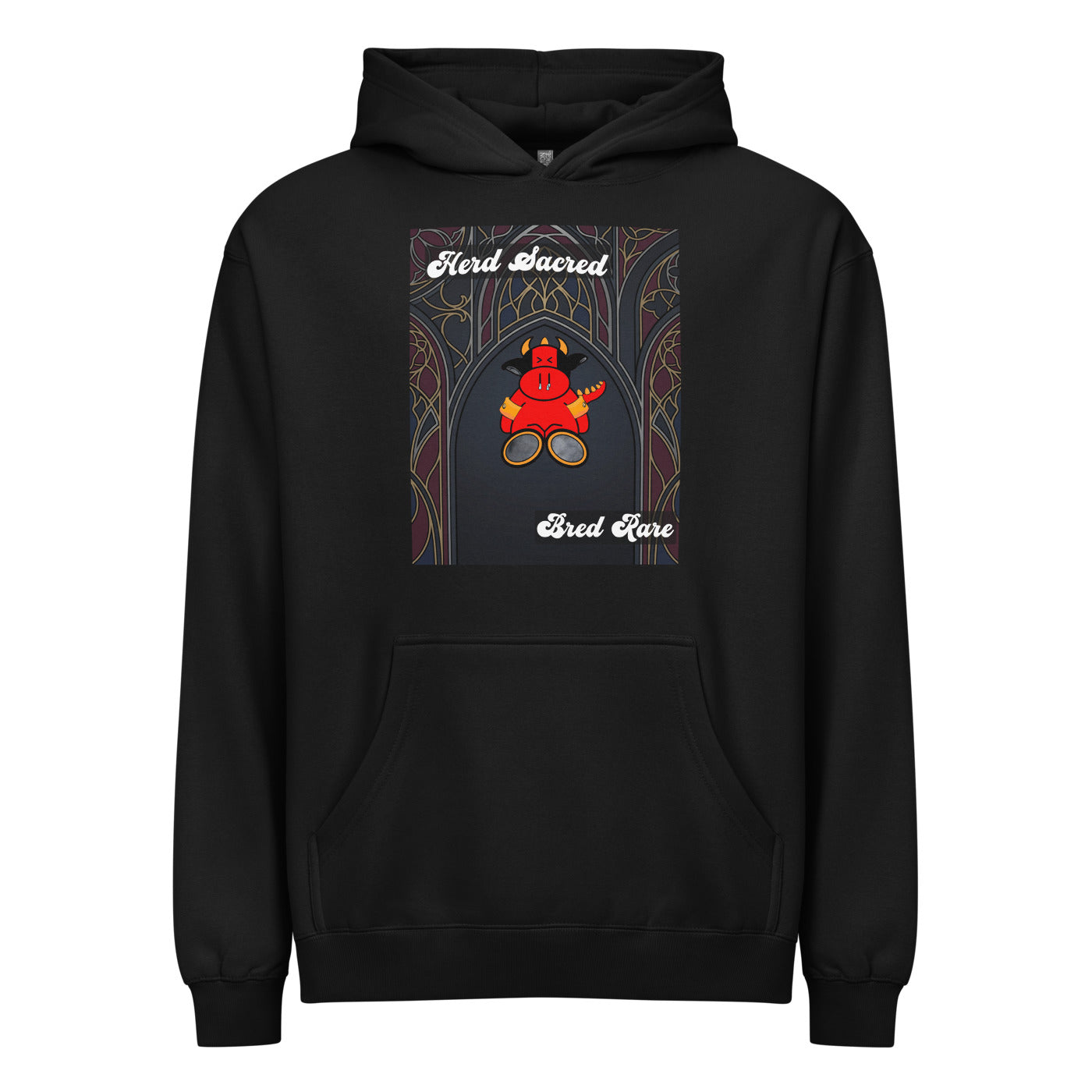 Pocket Cows Men's Box Hoodie I Cotton Heritage M2635 — Sacred Herd — Design 267