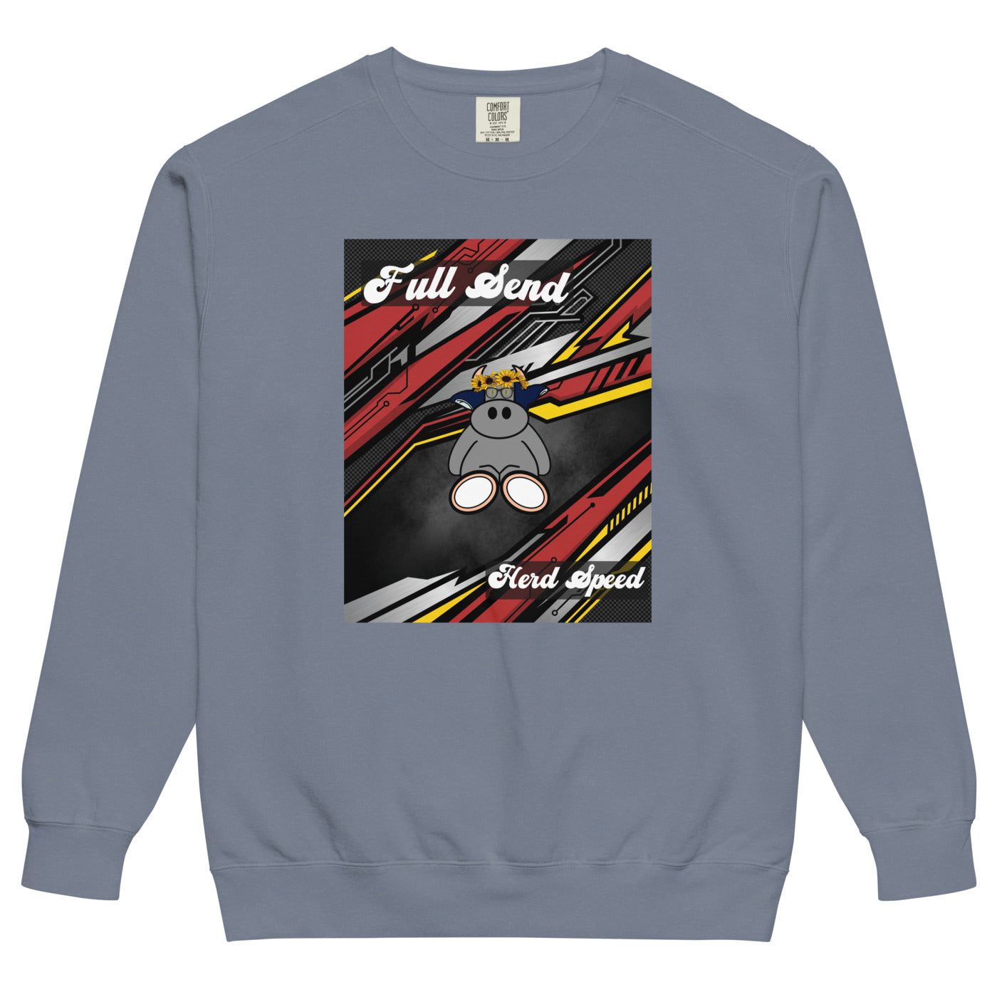 Pocket Cows Unisex Garment-Dyed Sweatshirt — Design 265
