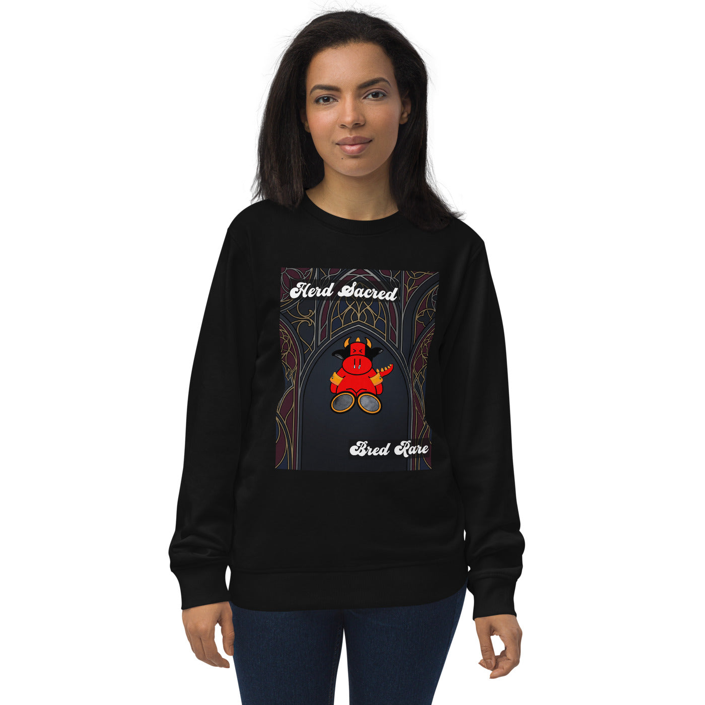 Pocket Cows Unisex Organic Sweatshirt — Design 267