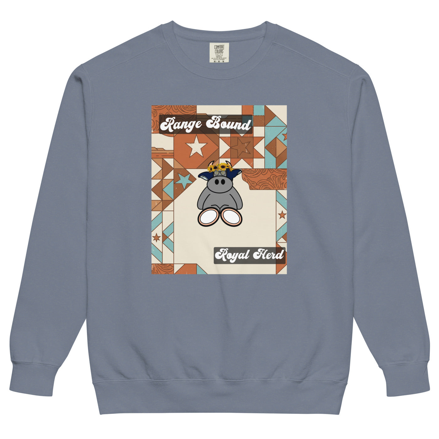 Pocket Cows Unisex Garment-Dyed Sweatshirt — Design 258