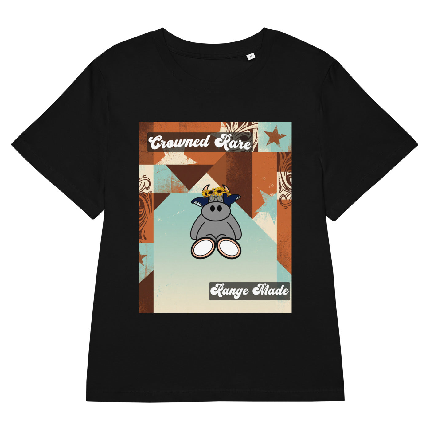 Pocket Cows Women's Organic Ribbed Neck Stella Muser T-Shirt — Design 260