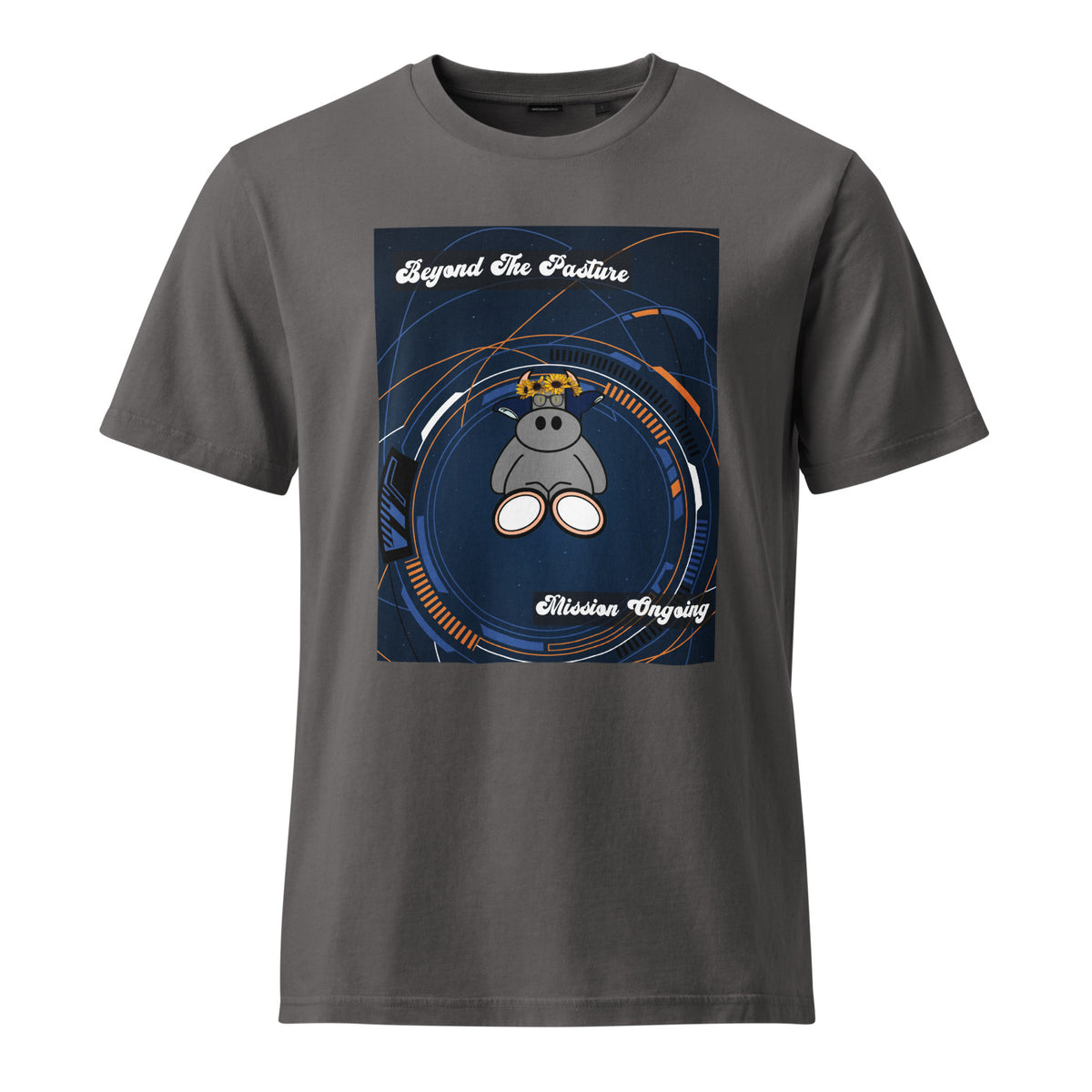 Pocket Cows Unisex Garment Dyed Creator 2.0 Vintage T-Shirt — Design 283