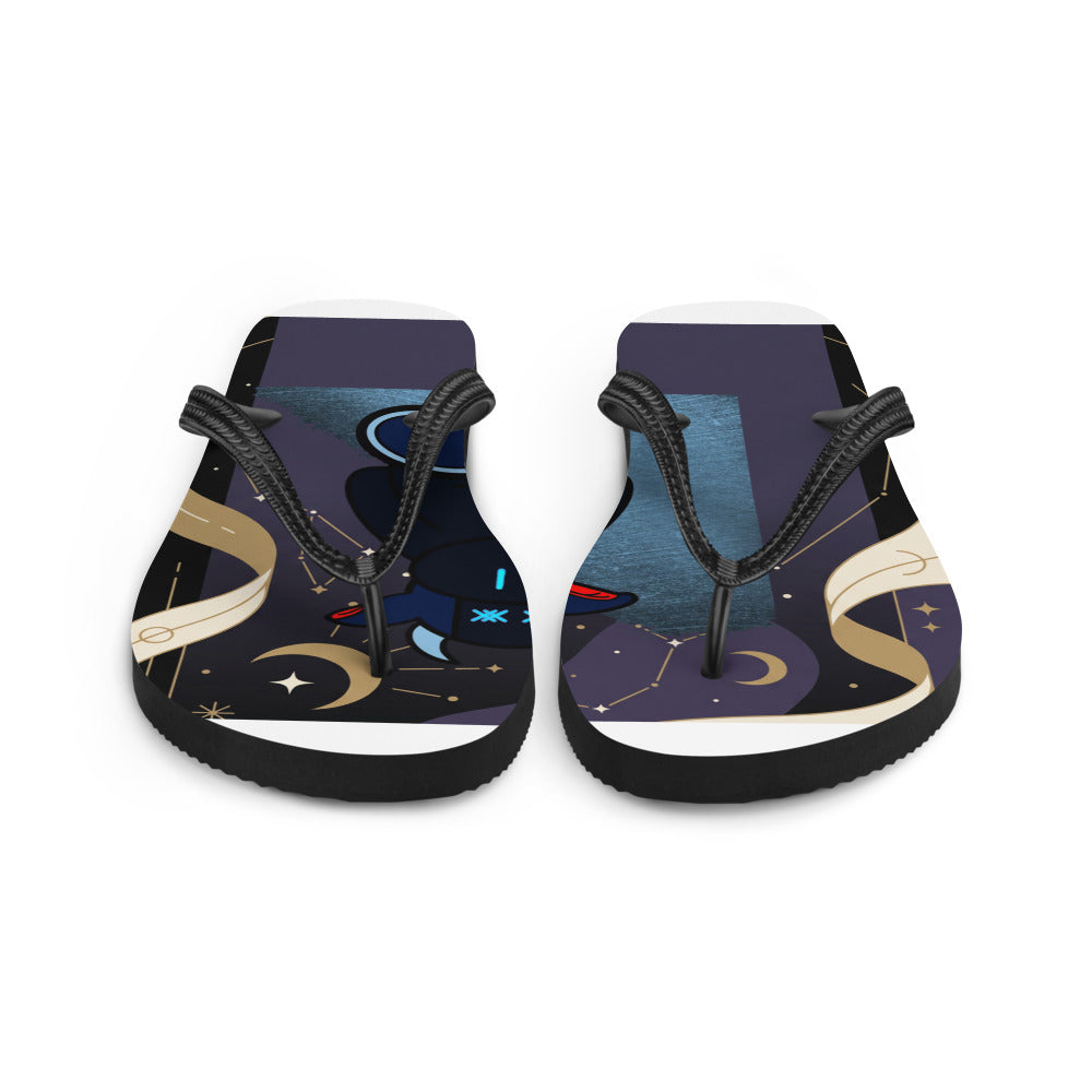 Pocket Cows Sublimation Flip Flops — Written In The Herd — Design 761