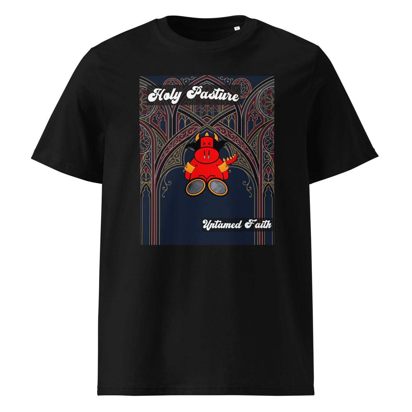 Pocket Cows Unisex Organic Ribbed Neck Creator 2.0 T-Shirt — Design 270