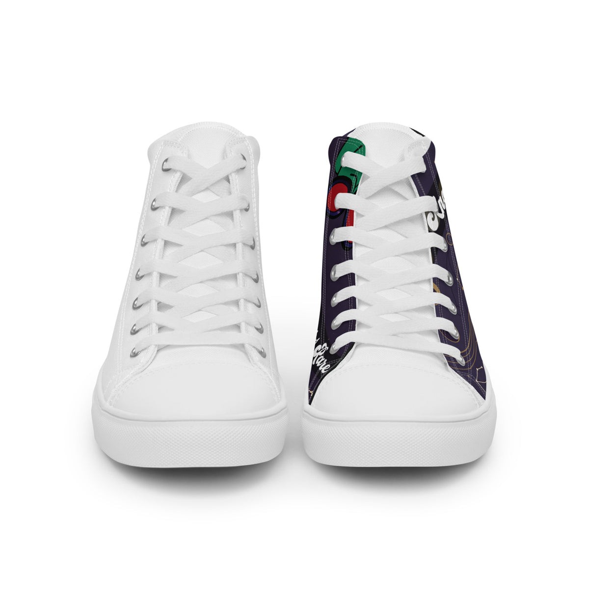 Pocket Cows Men's High Top Canvas Shoes — Written In The Herd — Design 729
