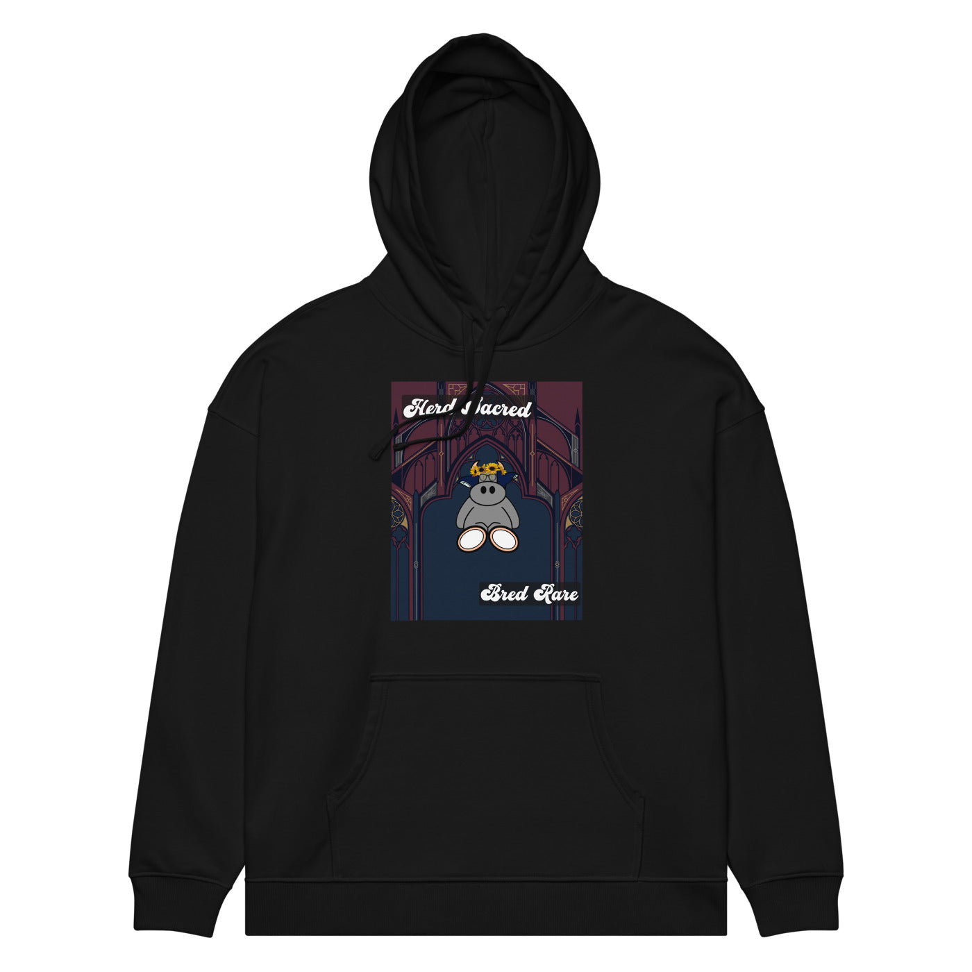 Pocket Cows Unisex Organic Relaxed Slammer 2.0 Hoodie — Design 271
