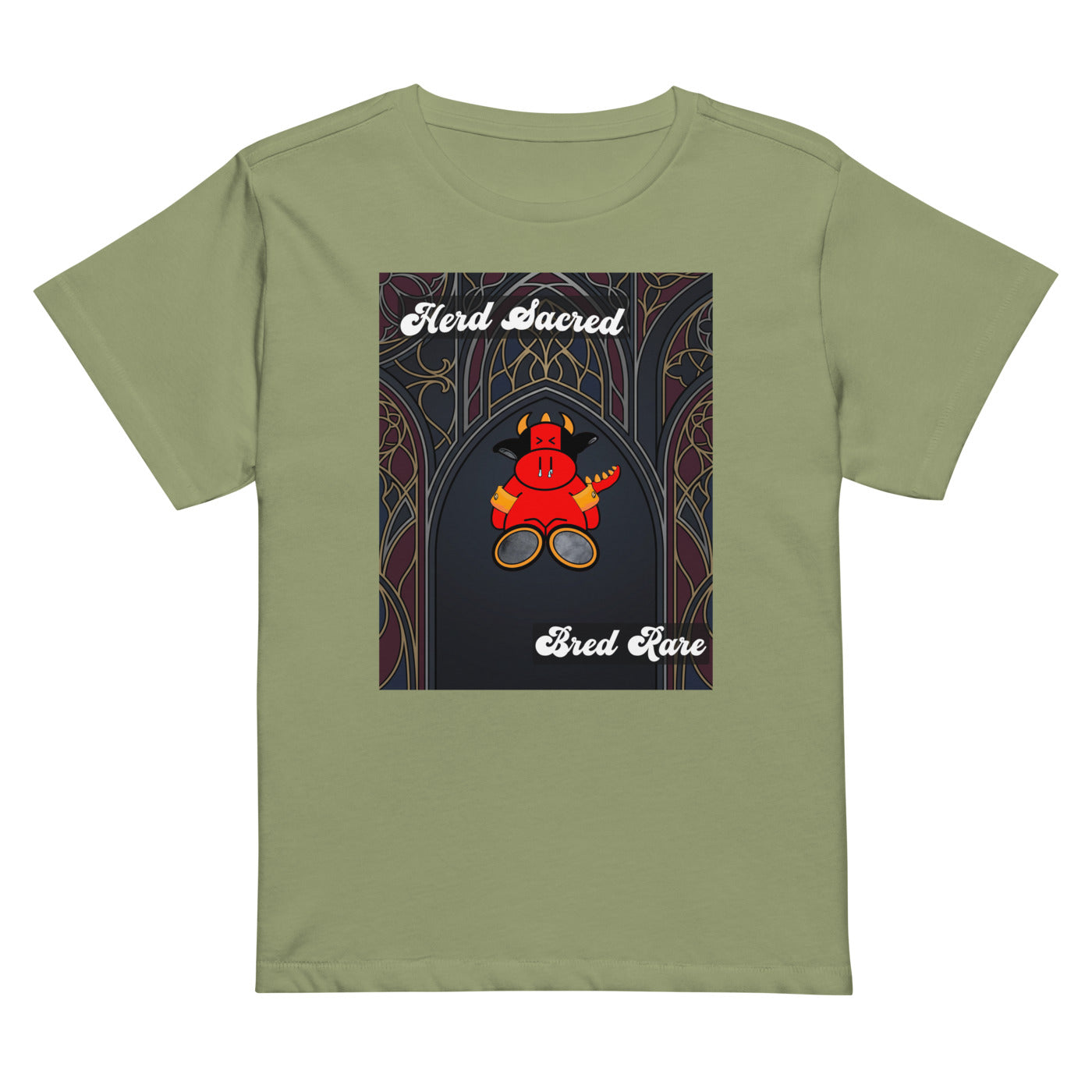 Pocket Cows Women's High-Waisted Tee — Design 267