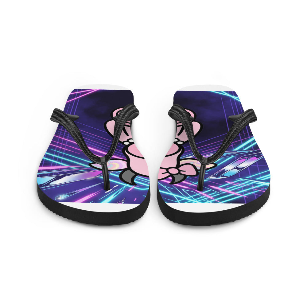 Pocket Cows Sublimation Flip Flops — After Hours — Design 832