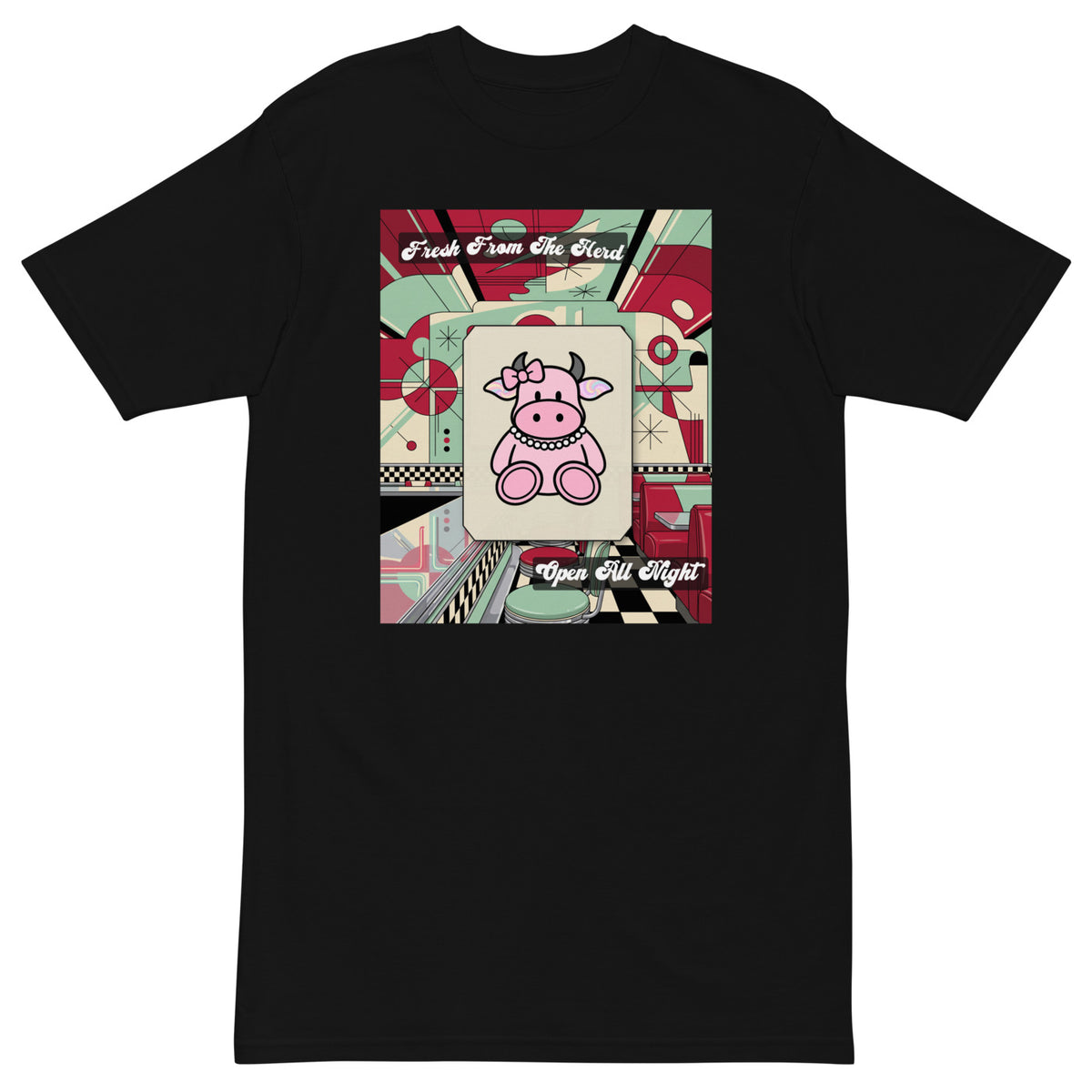 Pocket Cows Heavyweight Tee — Always Fresh — Design 01 — alternate view