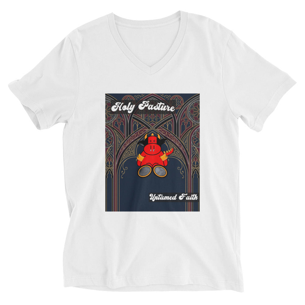 Pocket Cows Unisex V-Neck Tee — Design 270