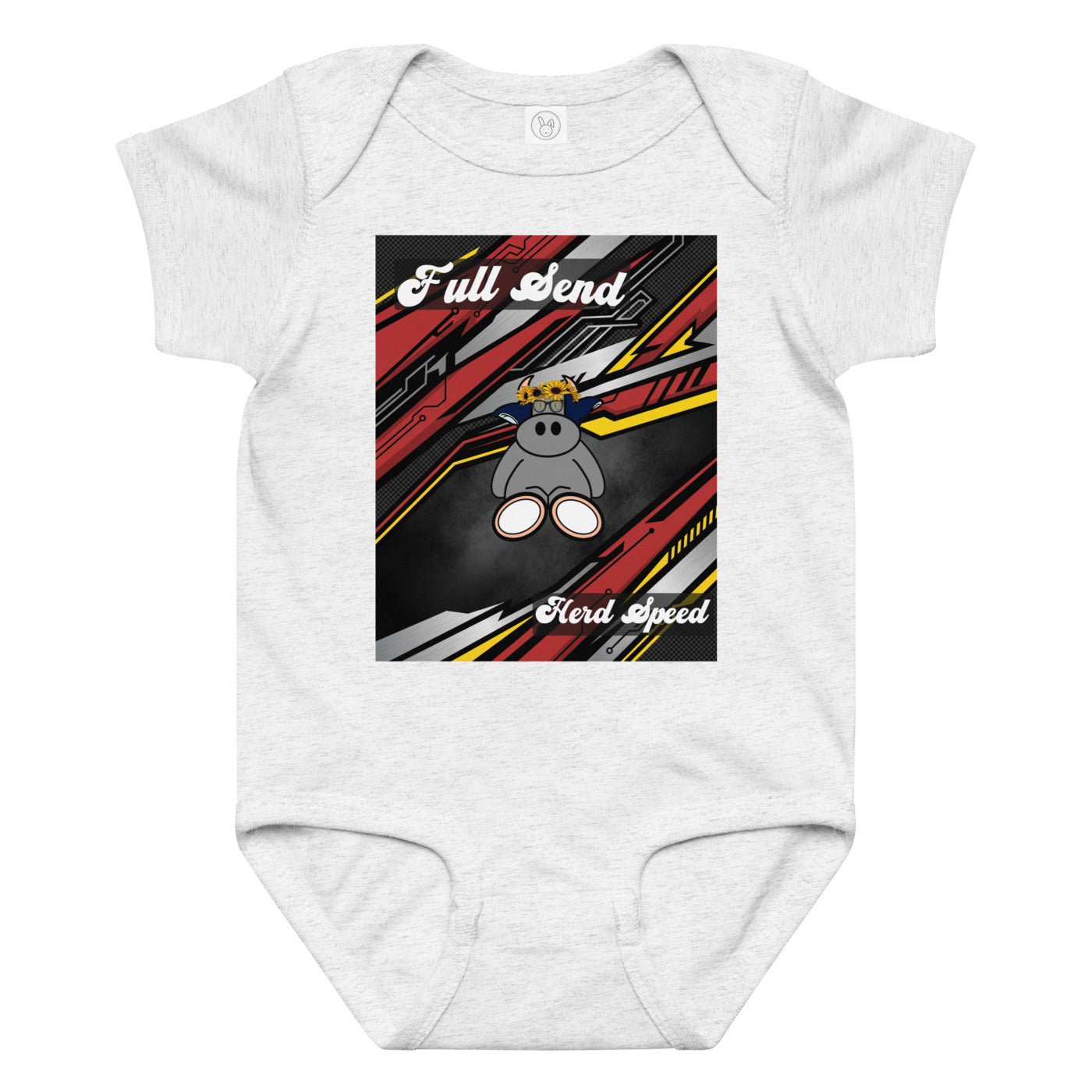 Pocket Cows Baby Jersey Bodysuit — Design 265