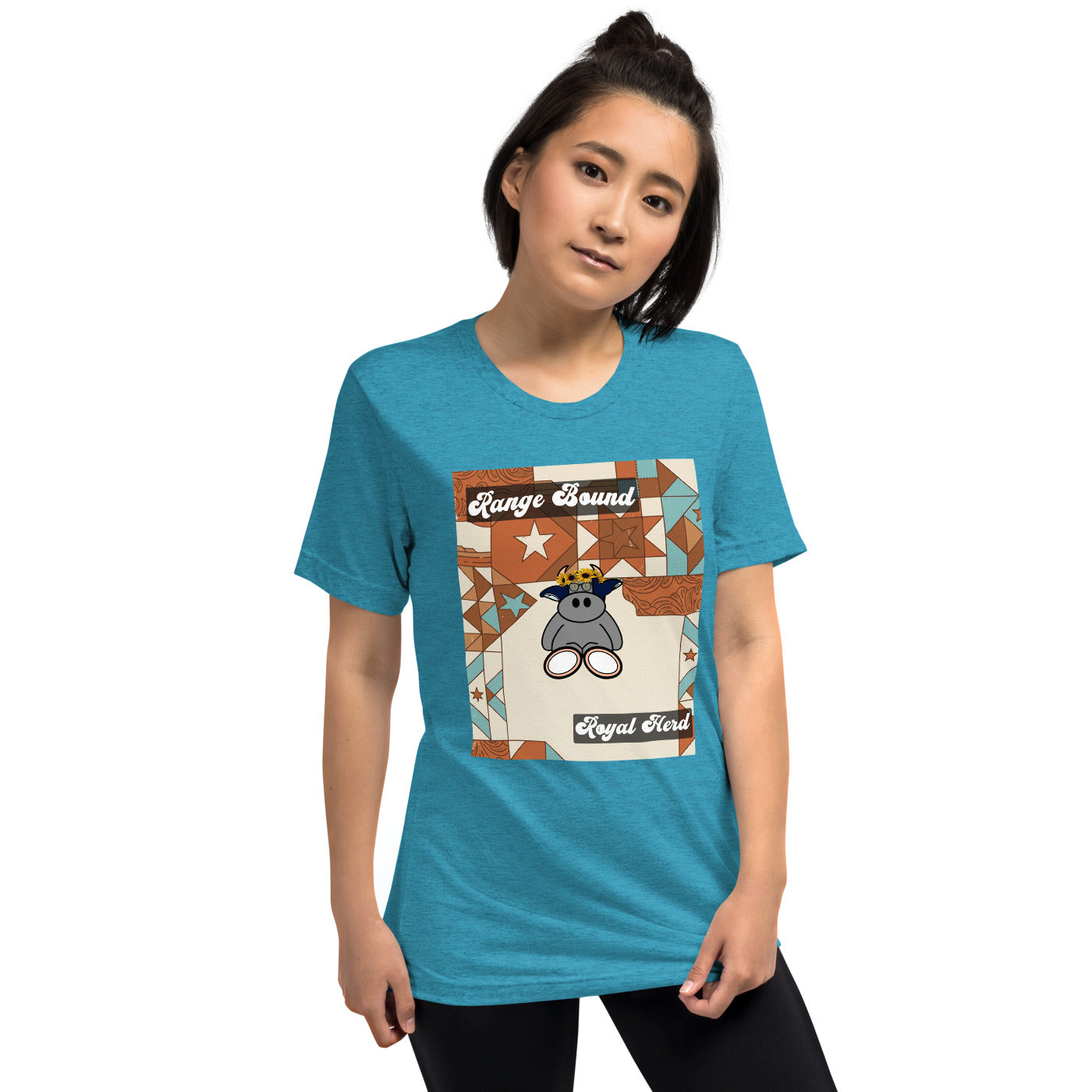Pocket Cows Unisex Tri-Blend T-Shirt — Design 258