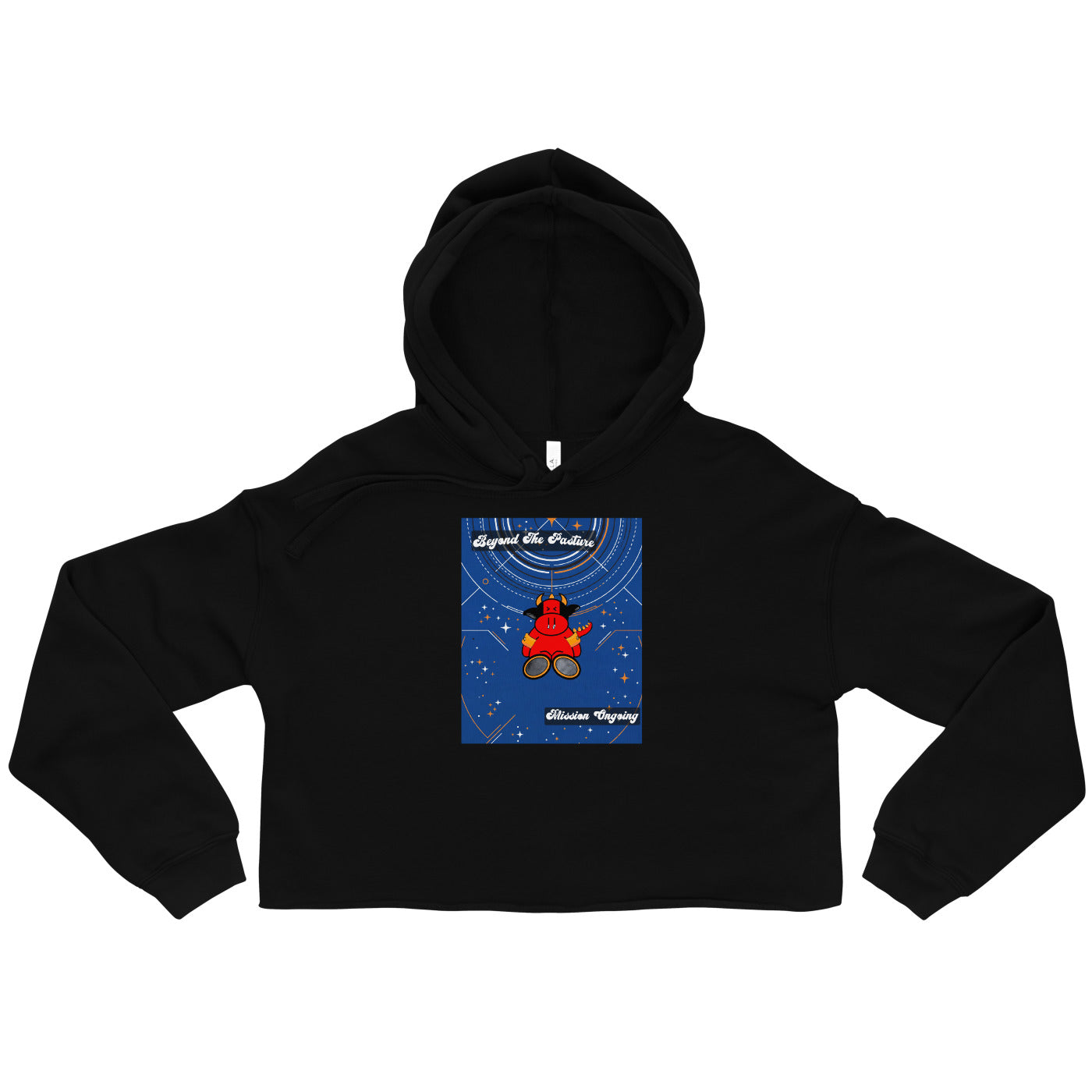 Pocket Cows Women's Cropped Hoodie — Design 278