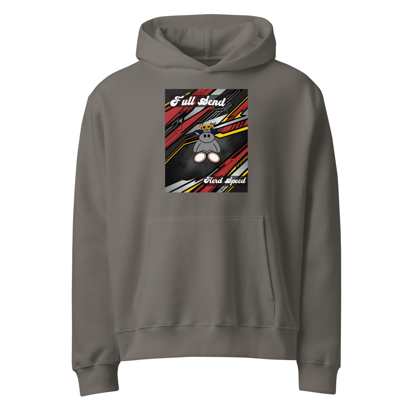 Pocket Cows Unisex Oversized Heavyweight Hoodie — Design 265