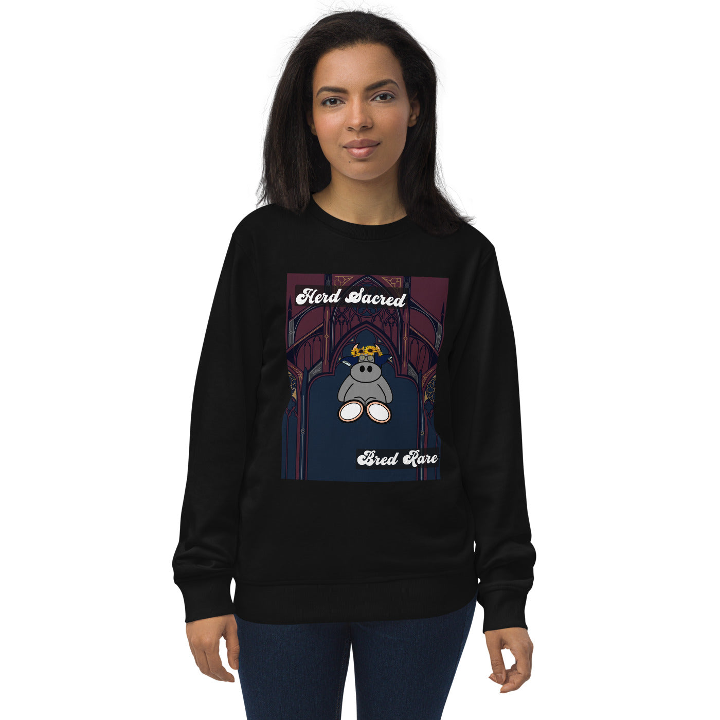 Pocket Cows Unisex Organic Sweatshirt — Design 271