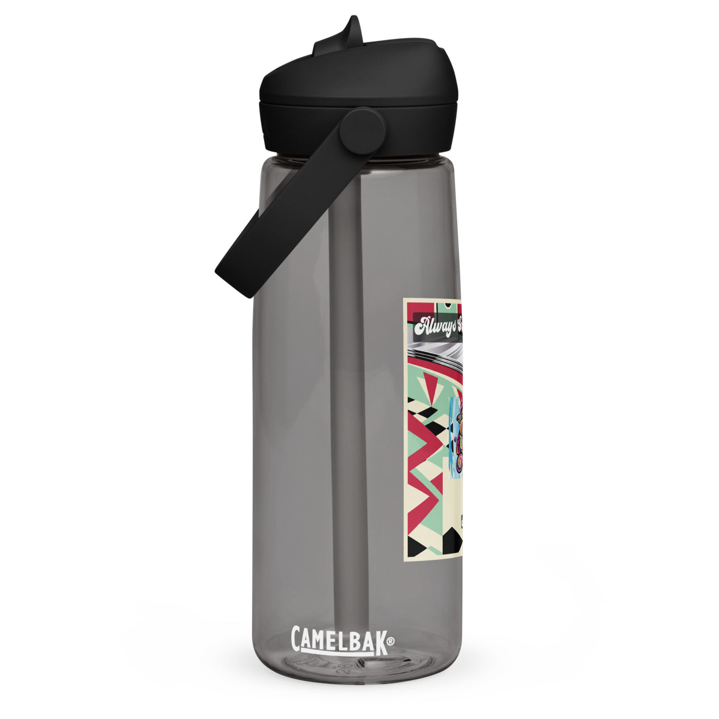 Pocket Cows Flip Straw Water Bottle — Design 716