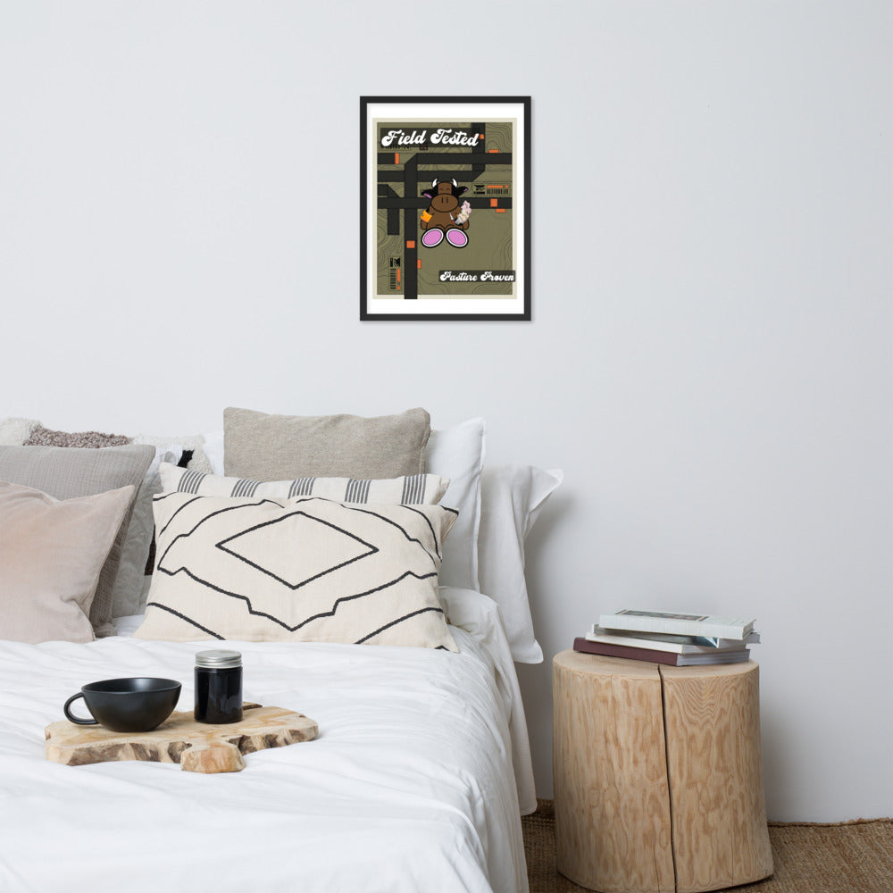 Pocket Cows Enhanced Matte Paper Framed Poster (in) — Built To Roam — Design 772