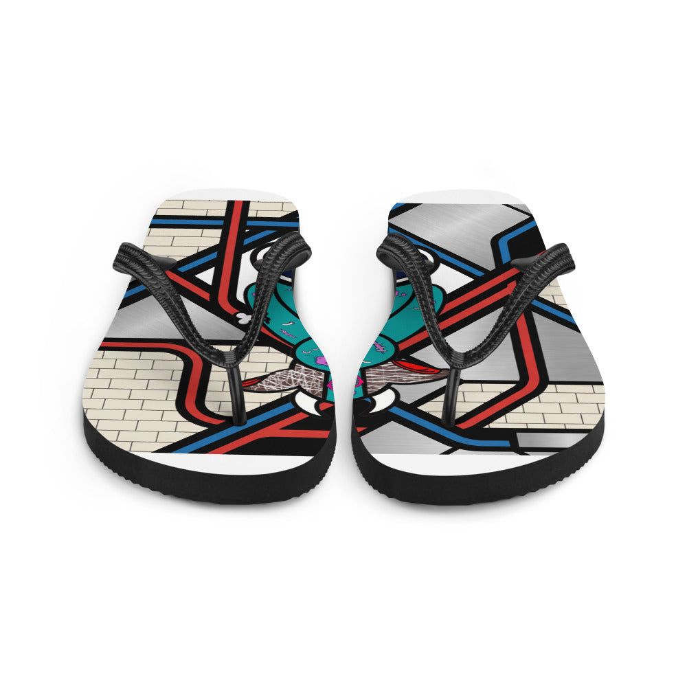 Pocket Cows Sublimation Flip Flops — Move Different — Design 830