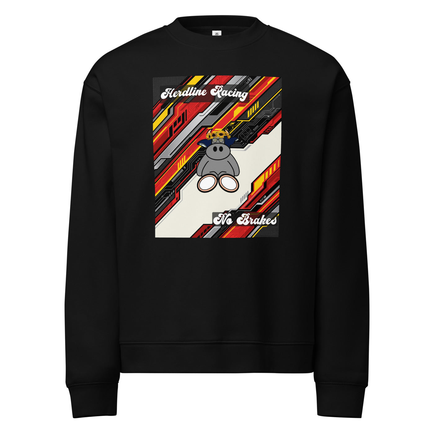 Pocket Cows Unisex Relax Crew Neck Sweatshirt — Design 263