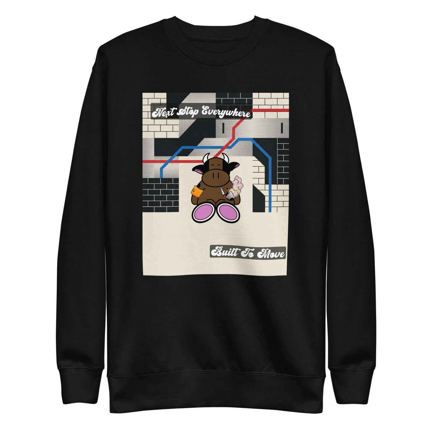 Pocket Cows Crewneck — Move Different — Design 790