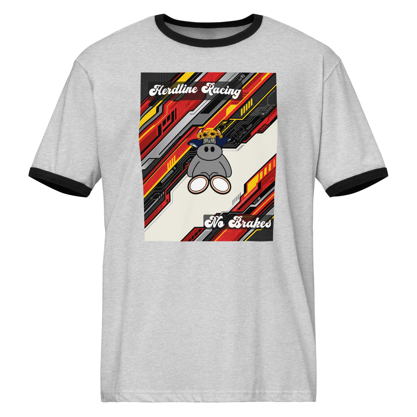 Pocket Cows Unisex Ringer T-Shirt — Design 263