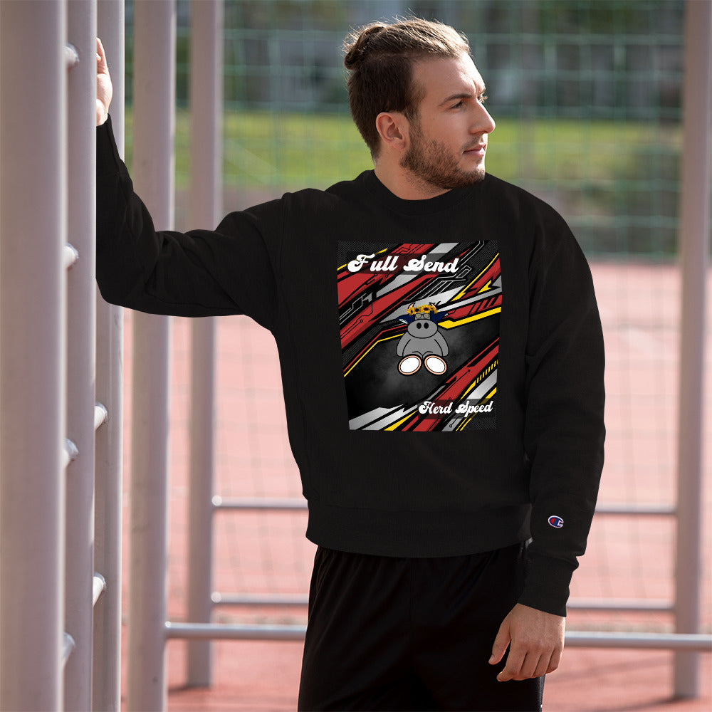 Pocket Cows Men’s Crewneck Sweatshirt — Design 265