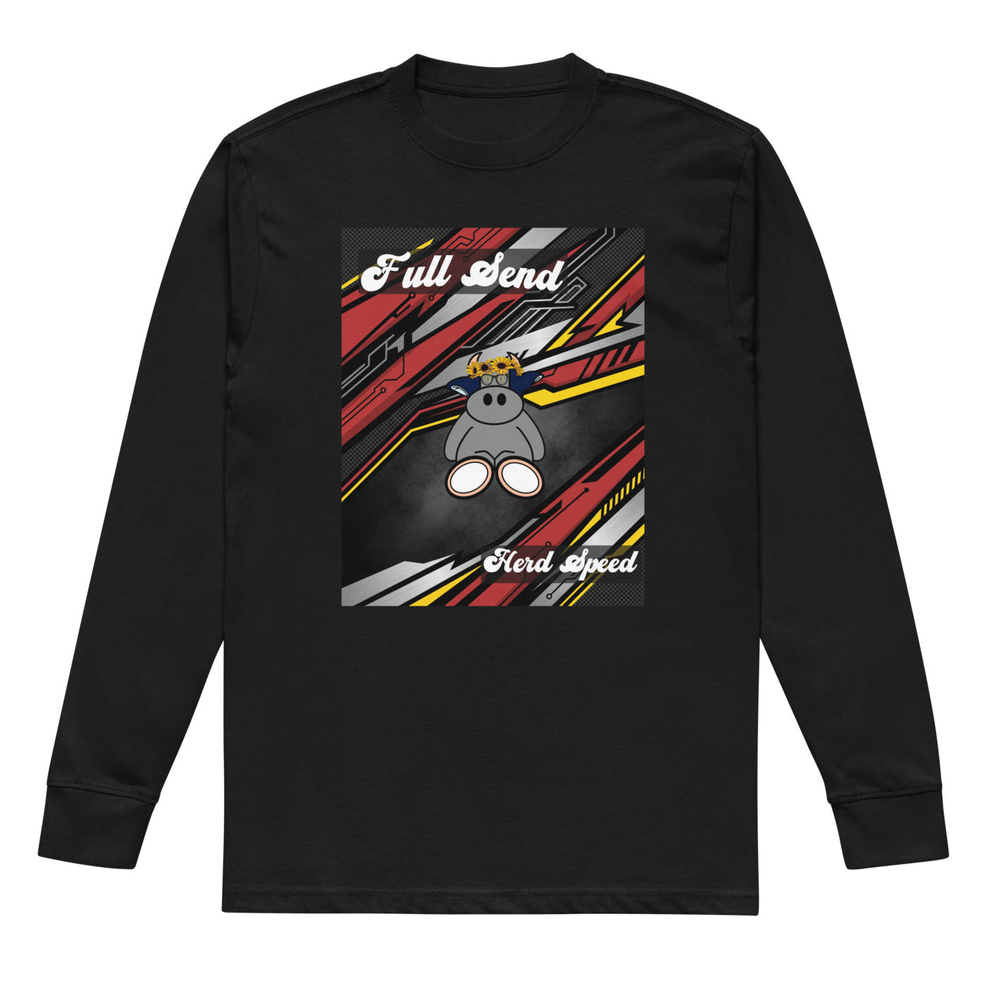 Pocket Cows Men's Heavyweight Long Sleeve T-Shirt — Design 265