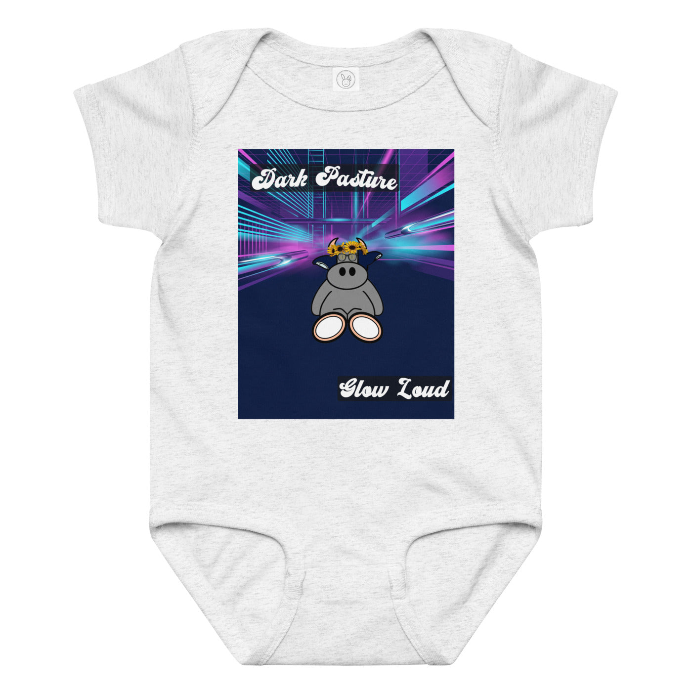 Pocket Cows Baby Jersey Bodysuit — Design 255
