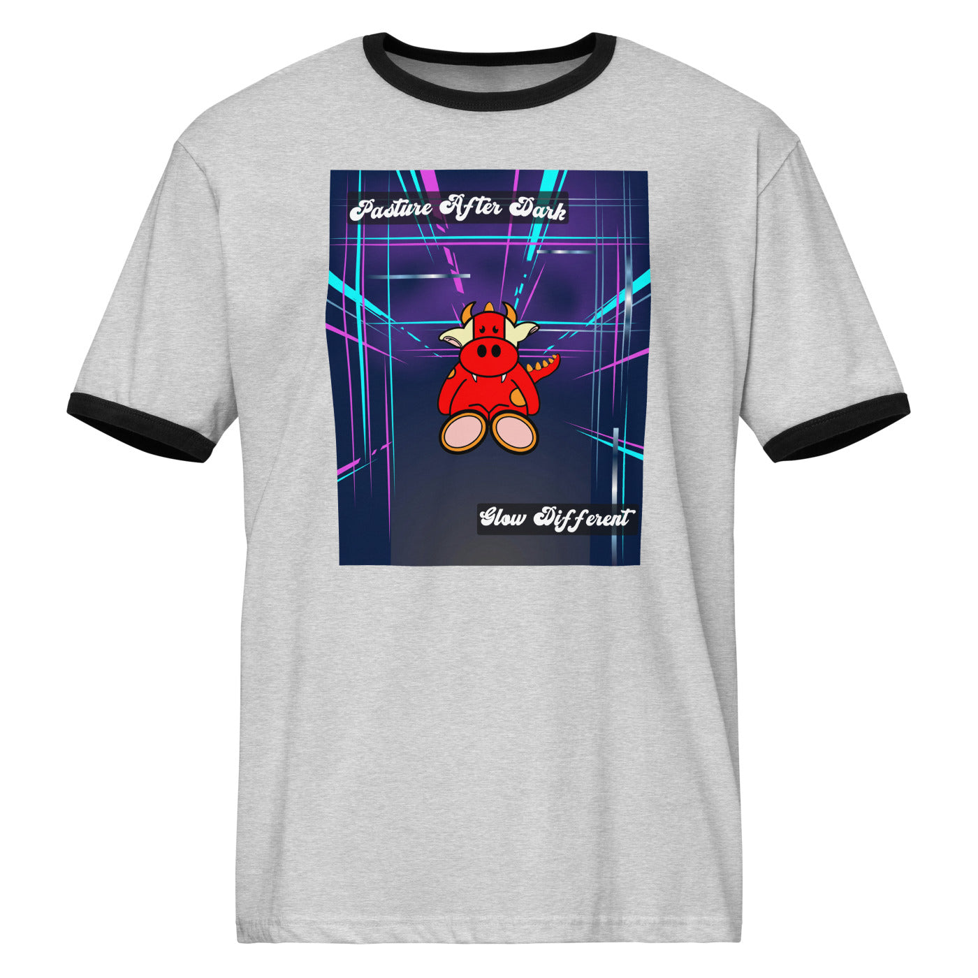 Pocket Cows Unisex Ringer T-Shirt — Design 273
