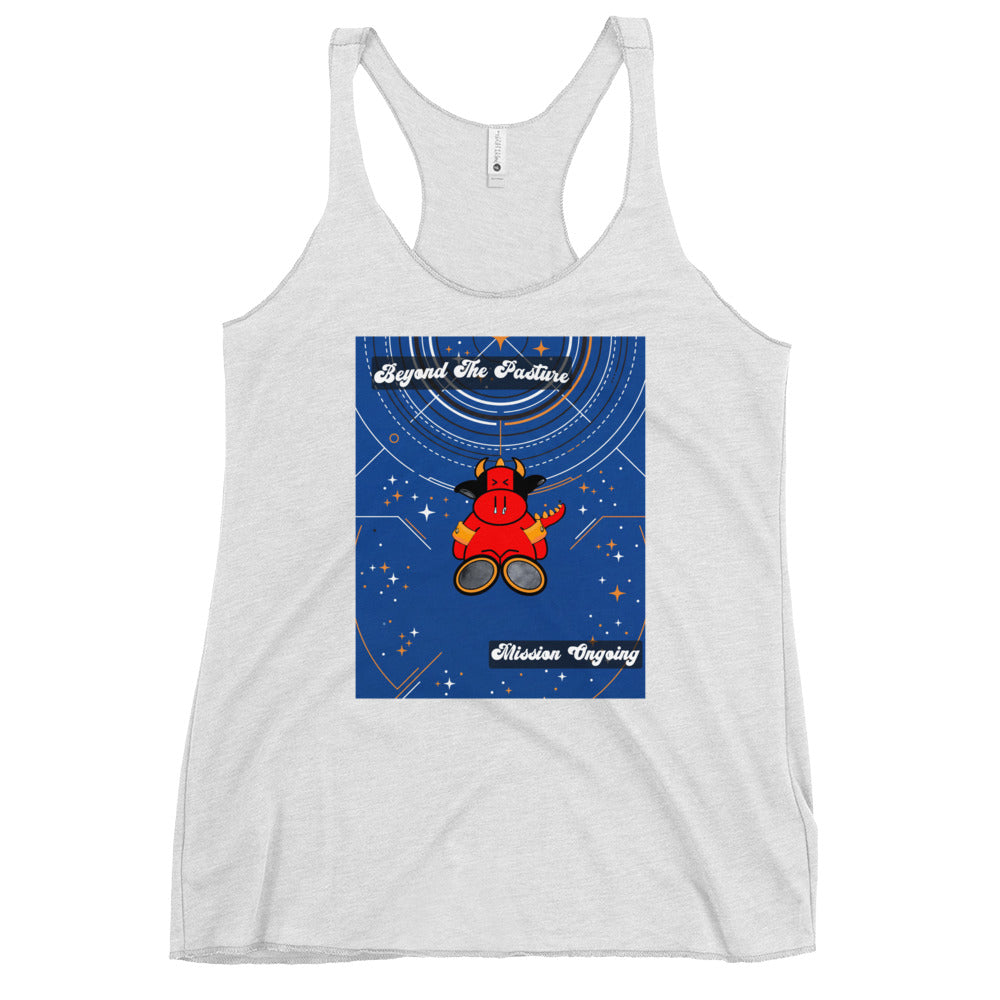 Pocket Cows Women's Racerback Tank Top — Design 278