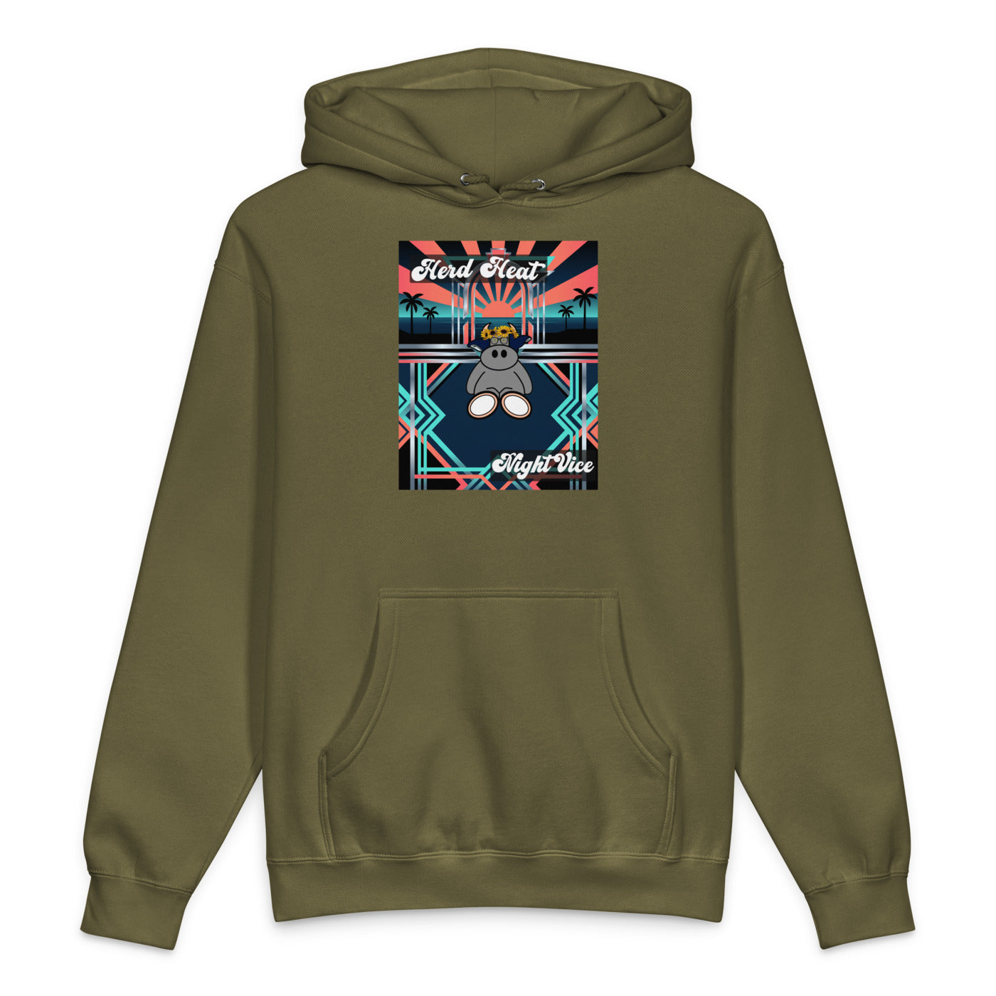 Pocket Cows Unisex Heavyweight Hooded Sweatshirt — Design 281