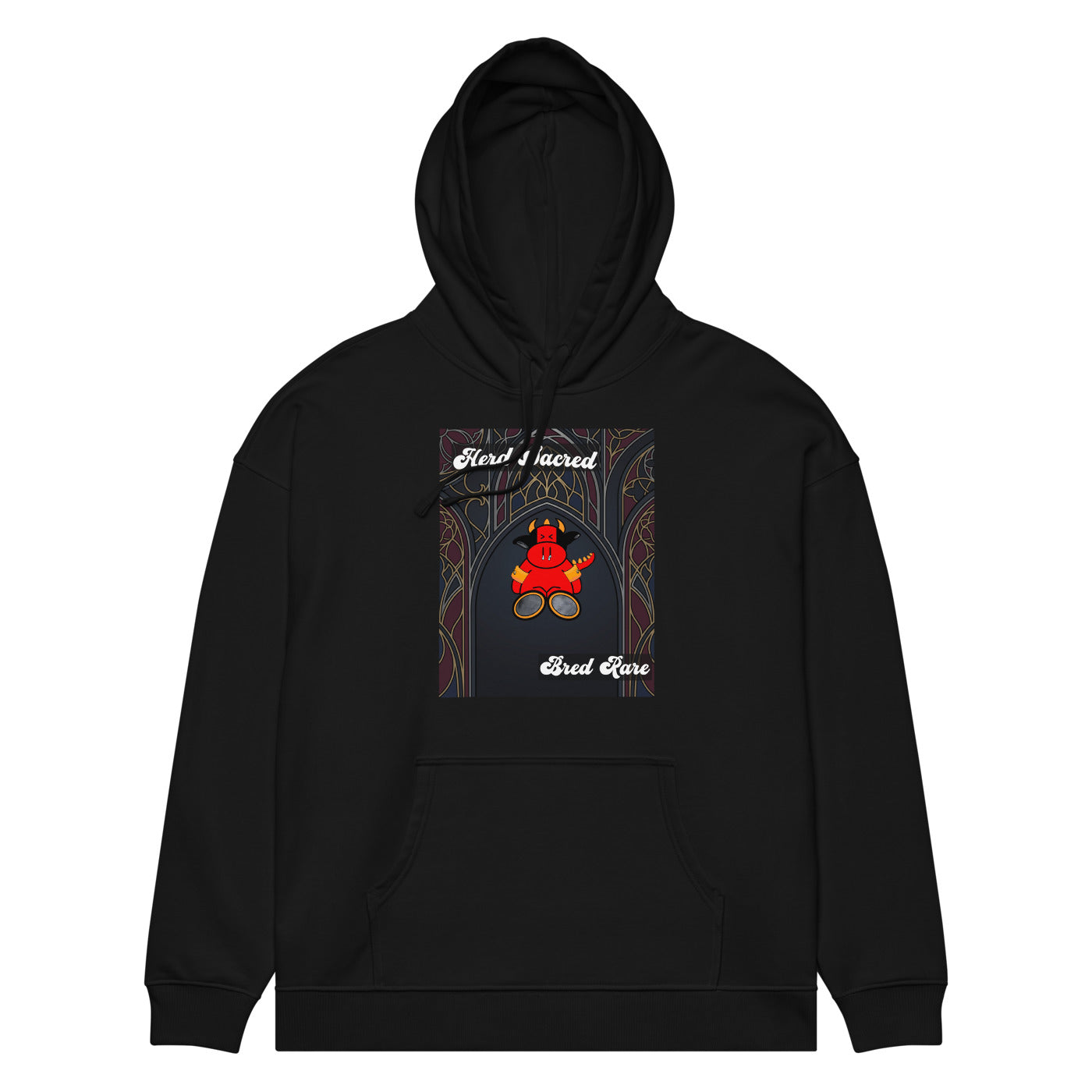 Pocket Cows Unisex Organic Relaxed Slammer 2.0 Hoodie — Design 267